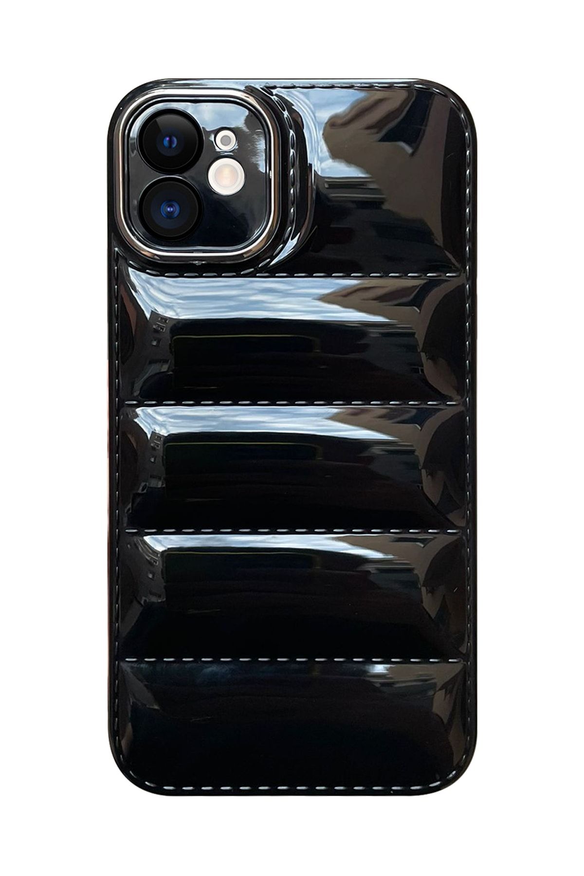 shoptocase Iphone 11 Uyumlu Lens Korumalı Parlak Puffer Şişme Telefon Kılıfı