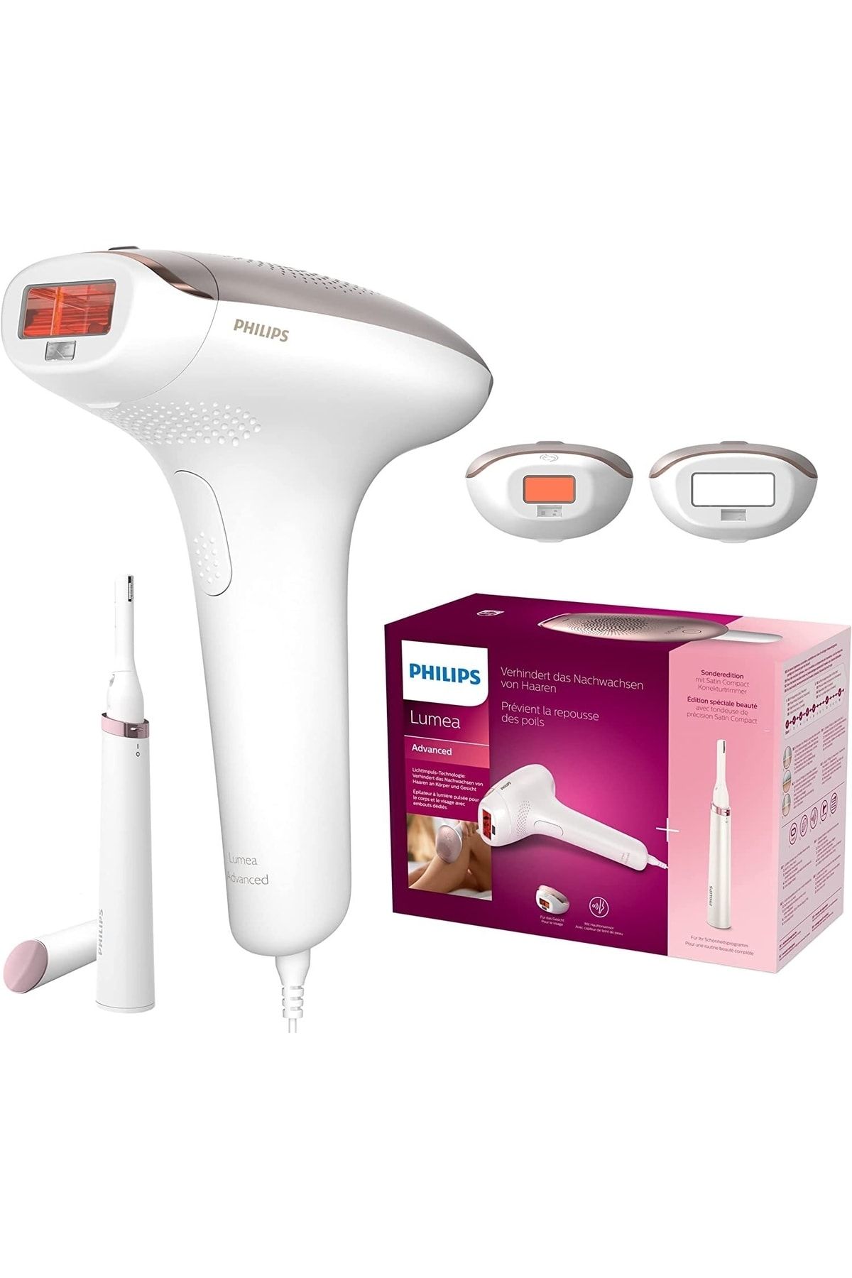 Philips Lumea Advanced Ipl Epilasyon Cihazı(2 Başlıklı, Vücut, Yüz Ve Hassas Düzeltici Ile, Kablolu)