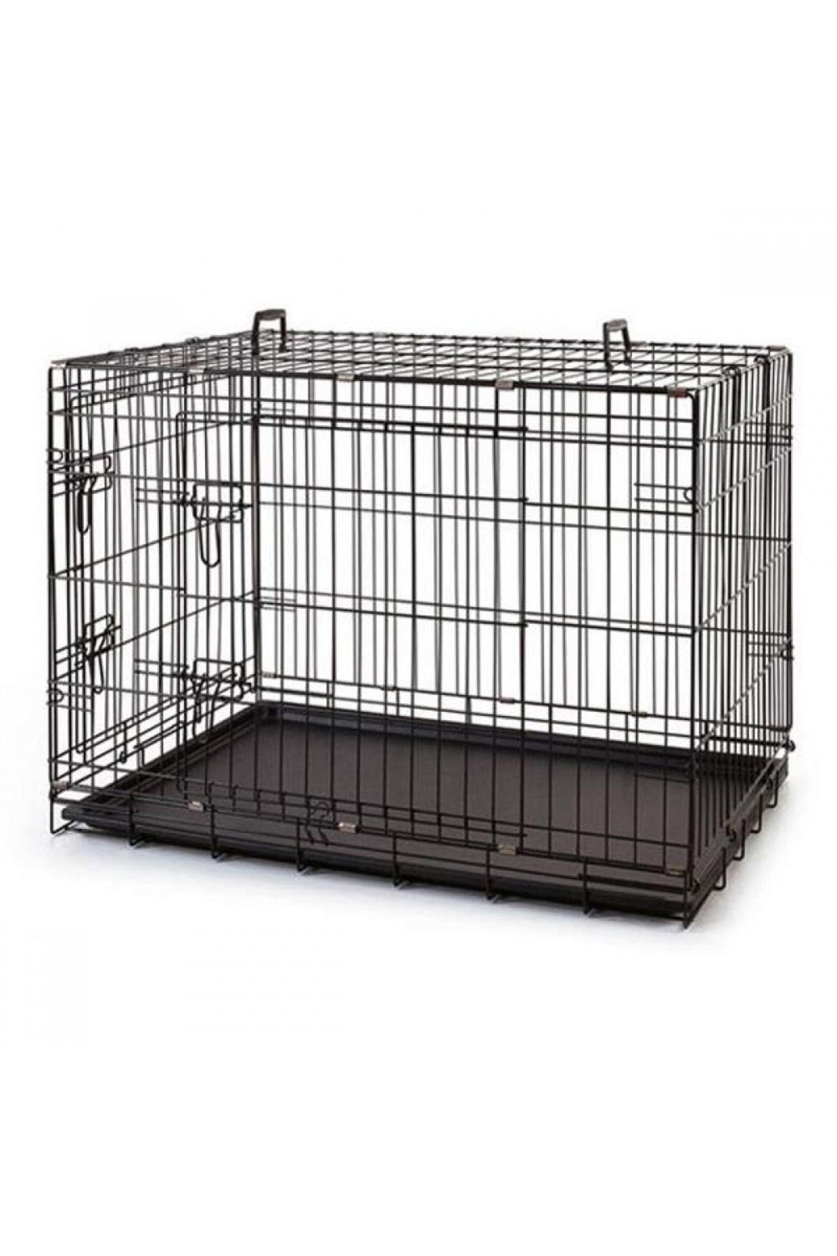 Genel Markalar Katlanabilir Metal Köpek Kafesi 120x75x84cm Siyah