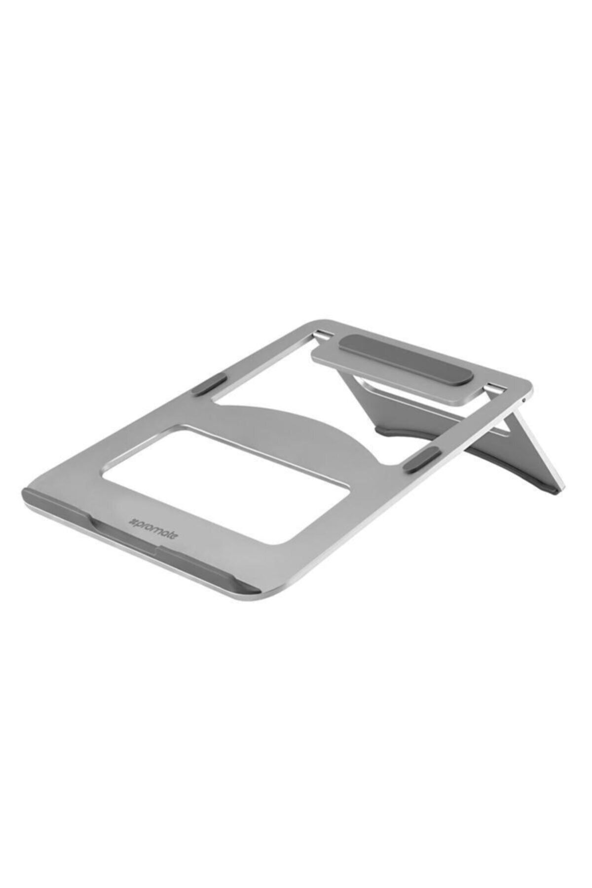 Promate Laptop Standı Ayarlanabilir Alüminyum Dizüstü Bilgisayar Notebook Için Kaymaz Gümüş