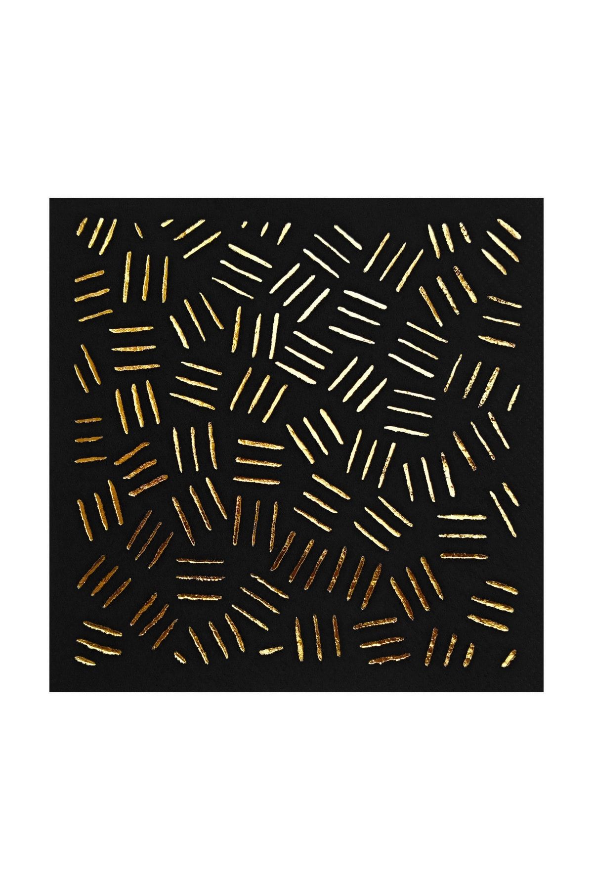 Story Altın Varak Çatal Desenli Siyah Renkli Peçete