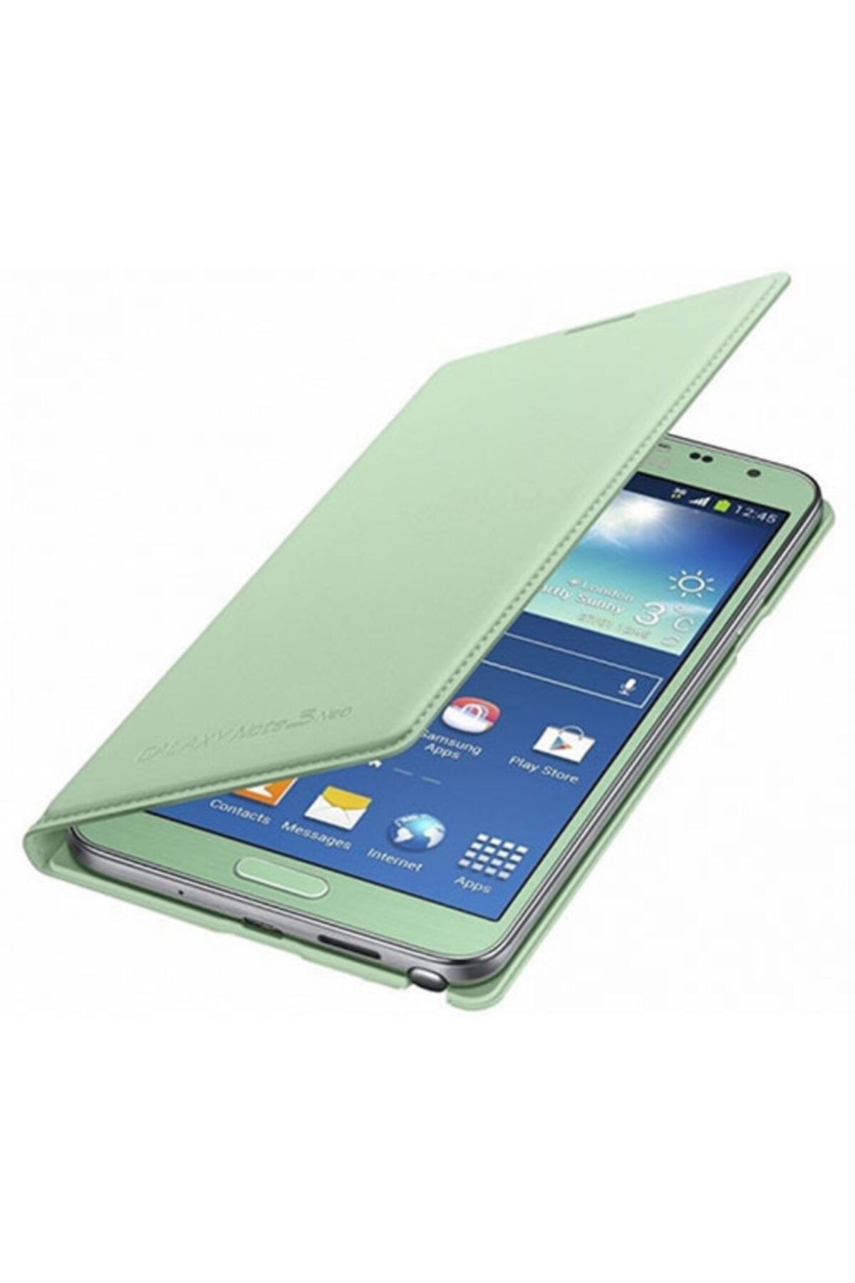 Samsung Galaxy Note 3 Neo (n7500) Uyumlu Flip Wallet Orjinal Kılıf Yeşil