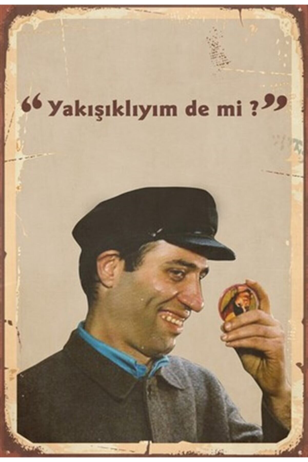 Hayal Poster Kemal Sunal Yeşilçam Ahşap Retro Poster