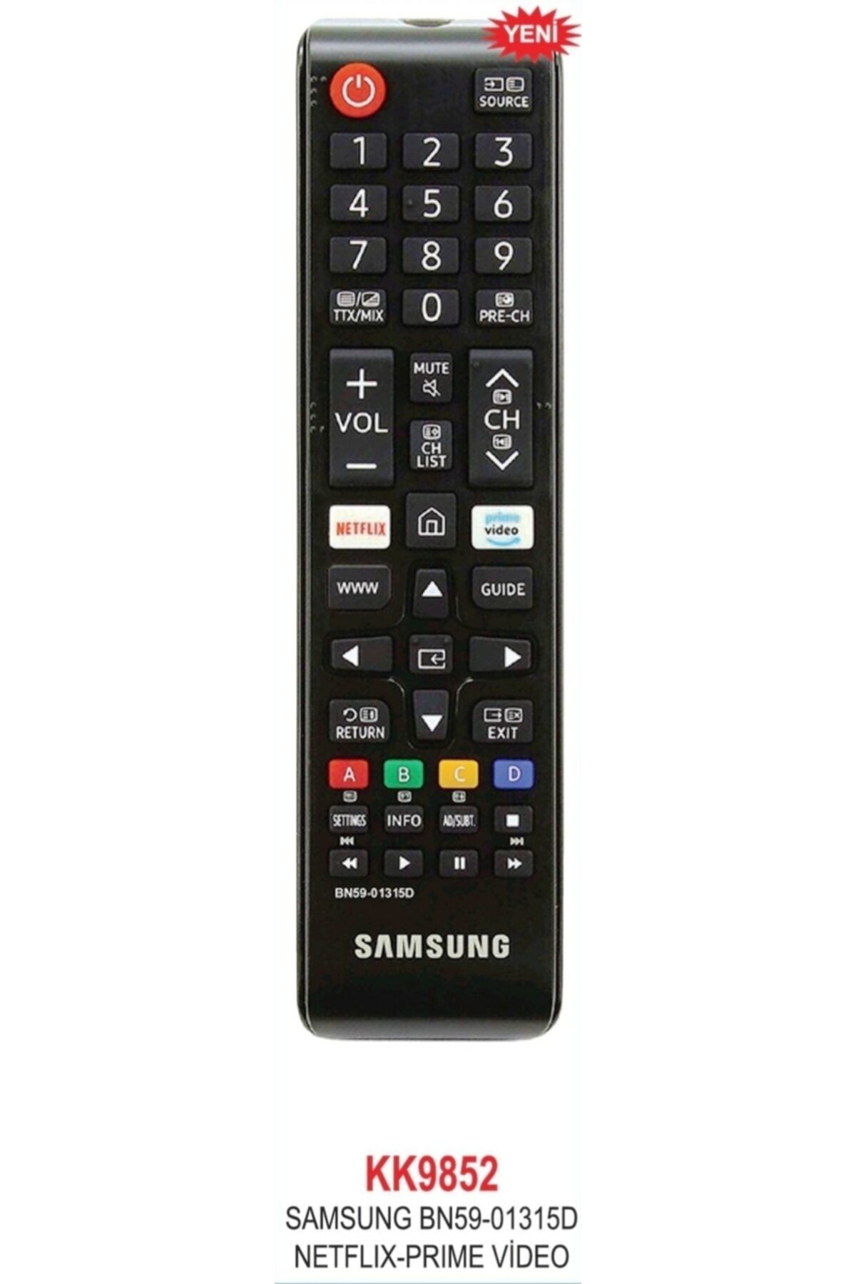 Samsung Bn59-01315d Netflıx-prıme Vd Lcd Led Tv Kumandası Kk9852-19844