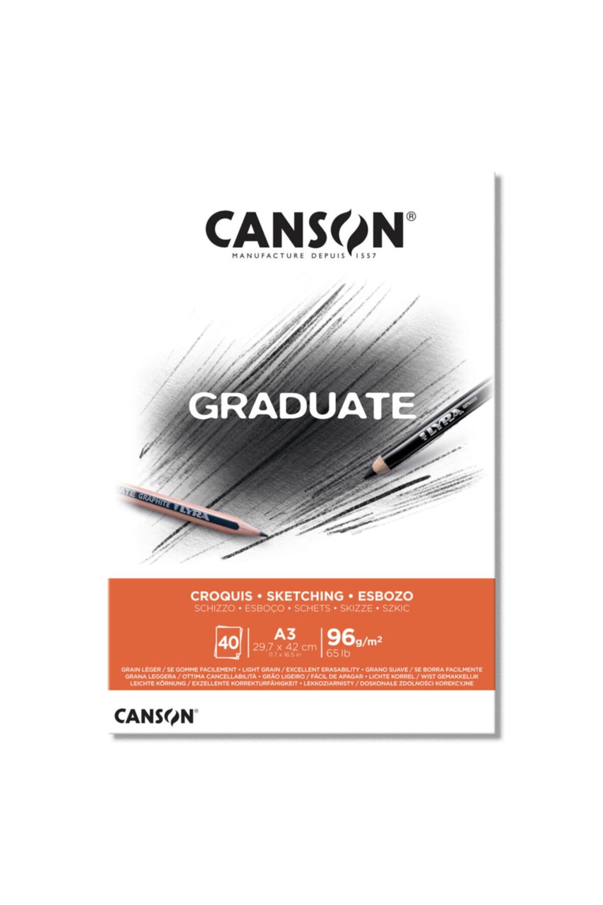 Canson Graduate Sketching Eskiz Defteri 96 Gr. A3 40 Yp.