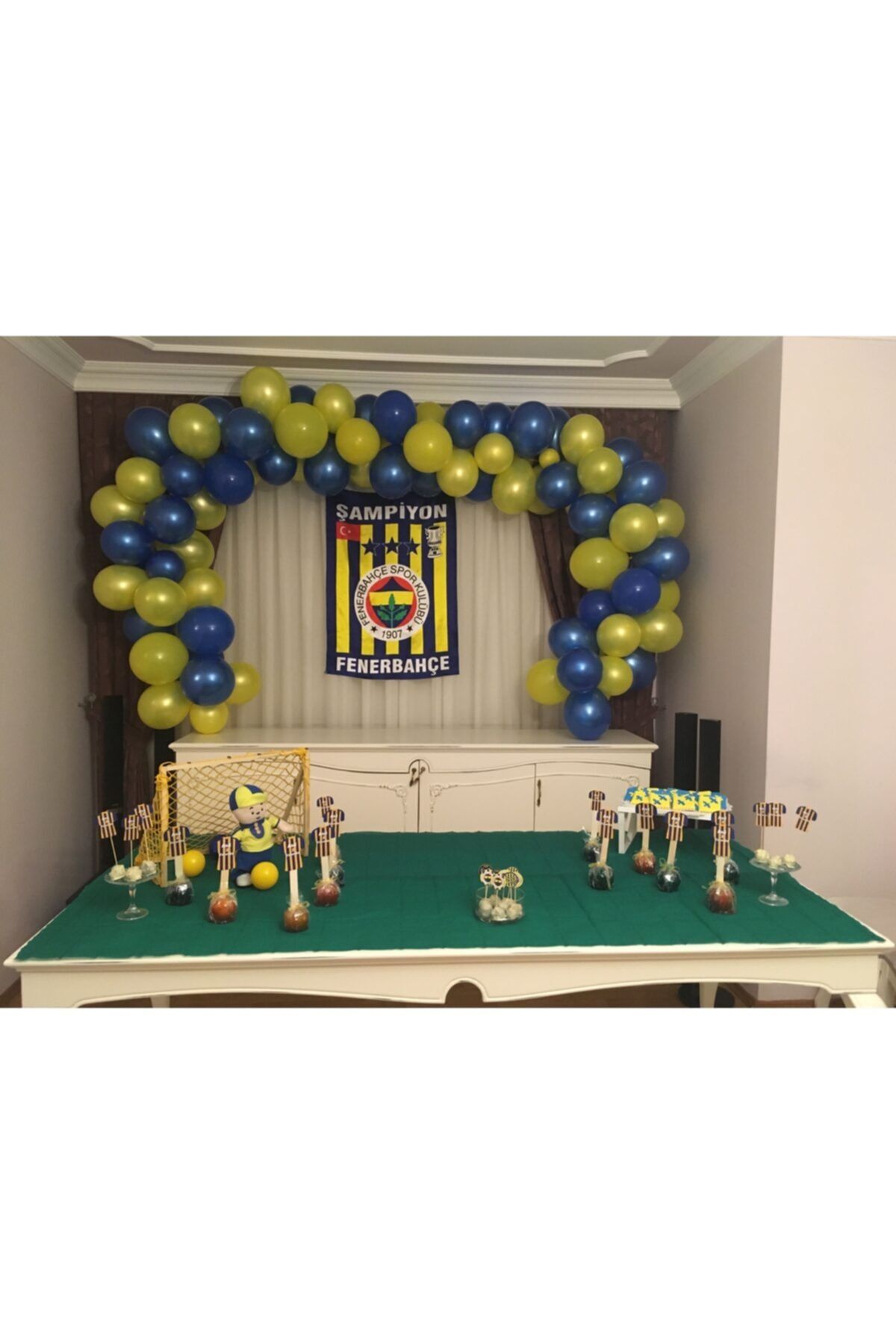 Fenerbahçe 100 Adet Fenerbahçe Temalı Balon Ve 5 Metre Balon Zinciri