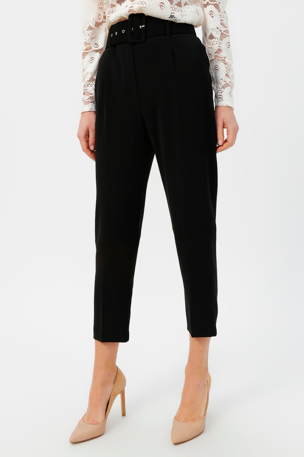 RANDOM Kadın Klasik Kesim Yüksek Bel Pantolon %100 Polyester