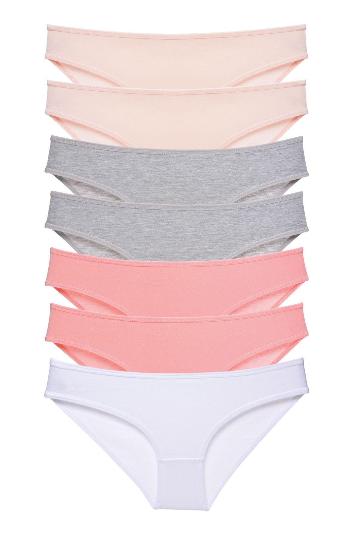 LadyMelex Kadın Soft Renkler 7'li Paket Bikini Külot
