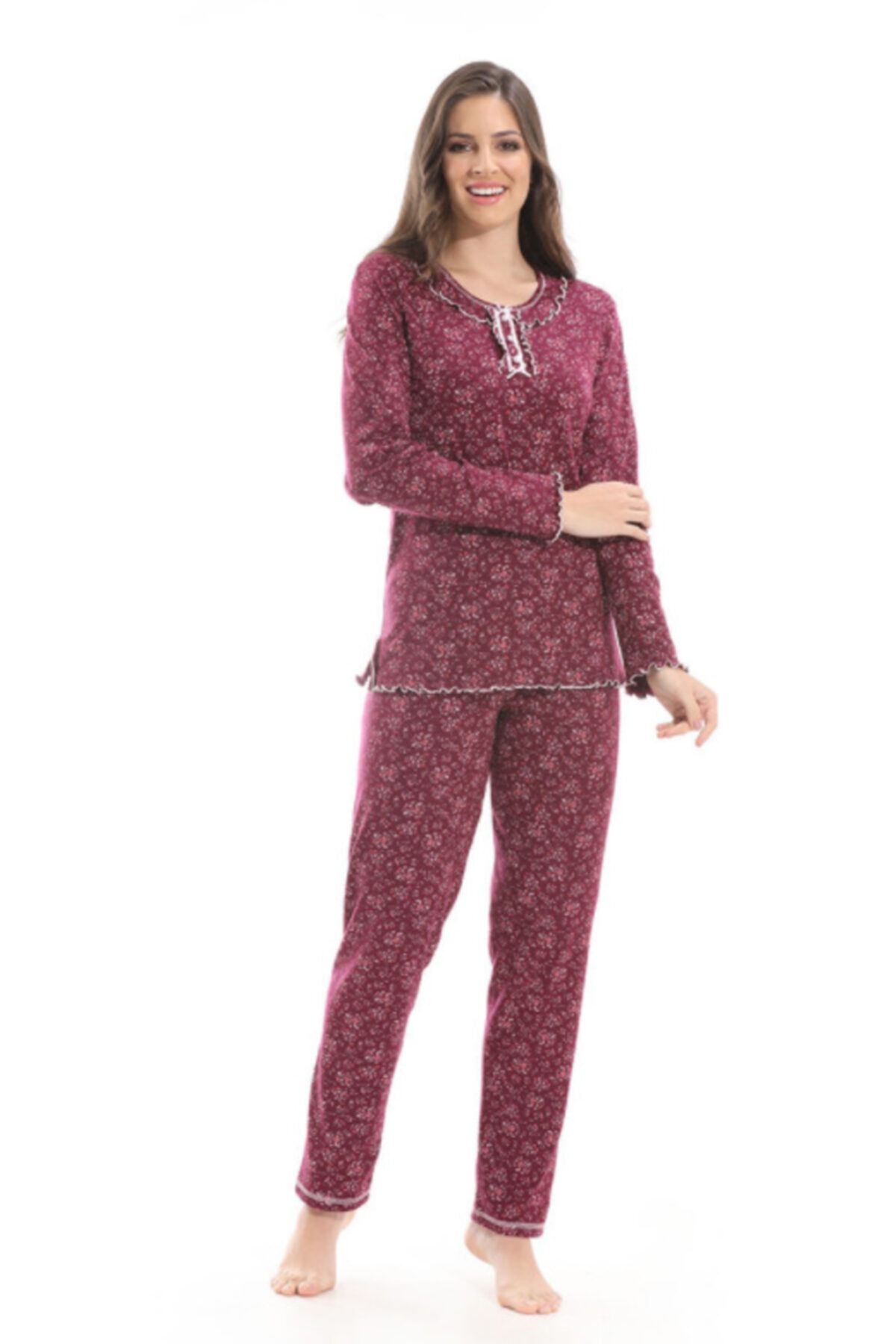 Özdilek Kadın Bordo Etoile Pijama Takımı 98152