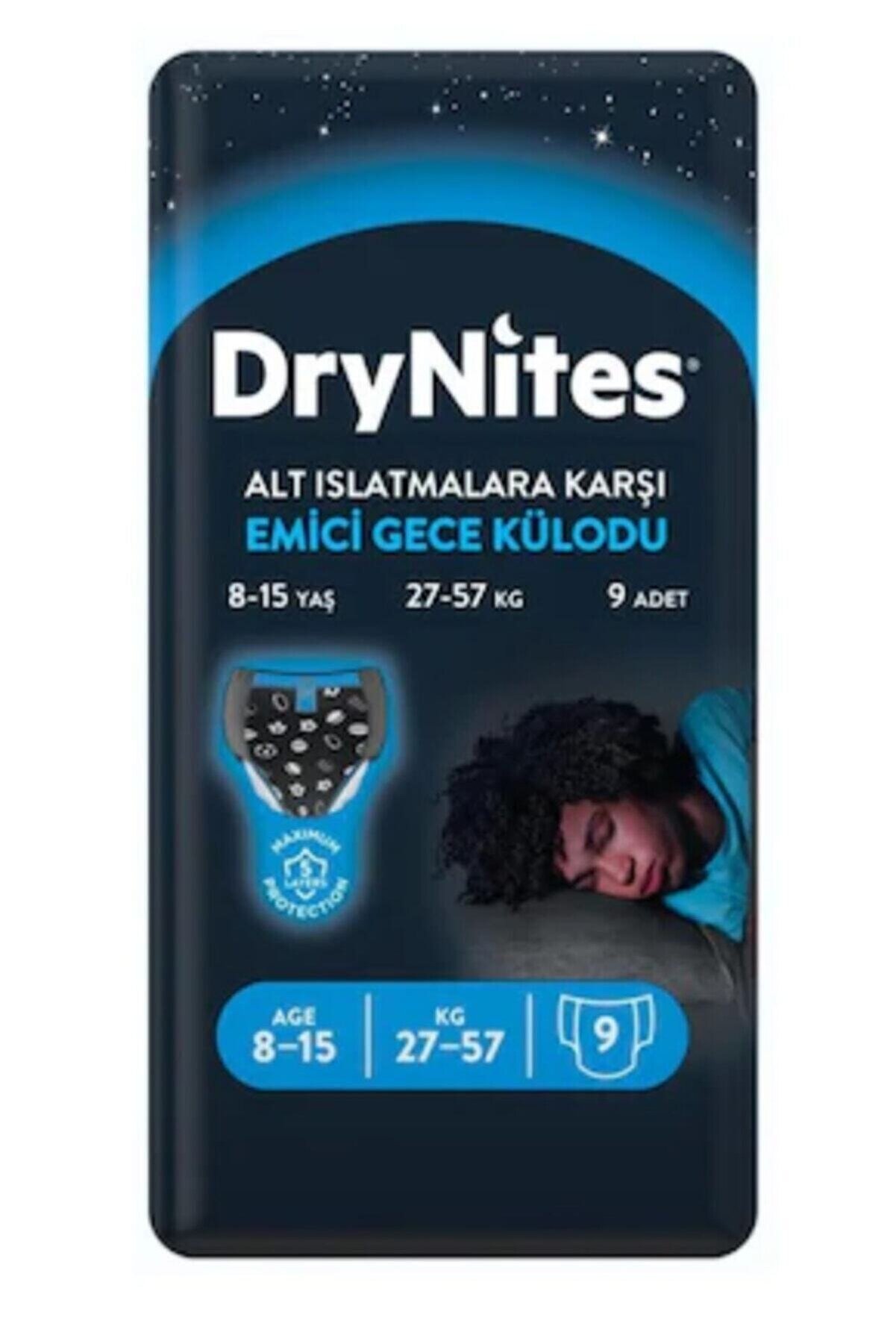 DryNites Huggies Erkek Emici Gece Külodu 8-15 Yaş 27-57kg 9 Lu Paket