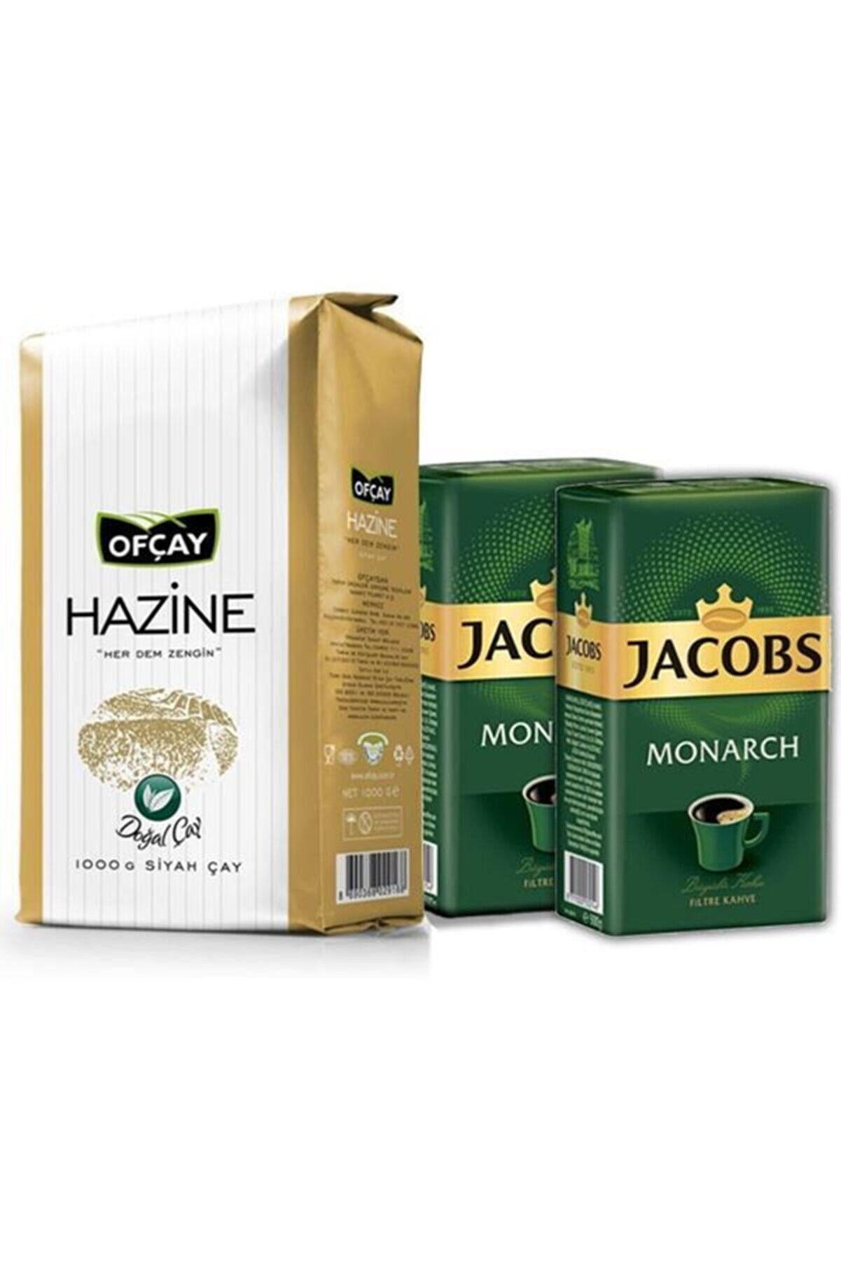 Ofçay Hazine Dökme Siyah Çay 1000 gr & Jacobs Monarch Filtre Kahve 2 X 250 gr