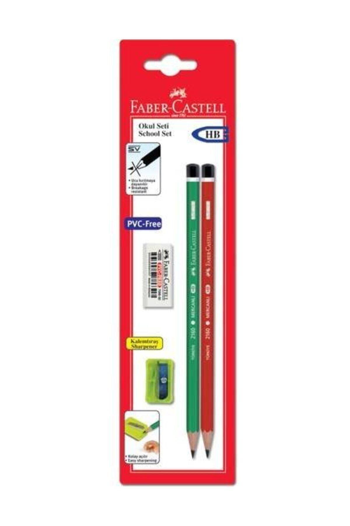 Faber Castell Okul Seti 2 Kurşun Kalem+Silgi+Kalem Traş