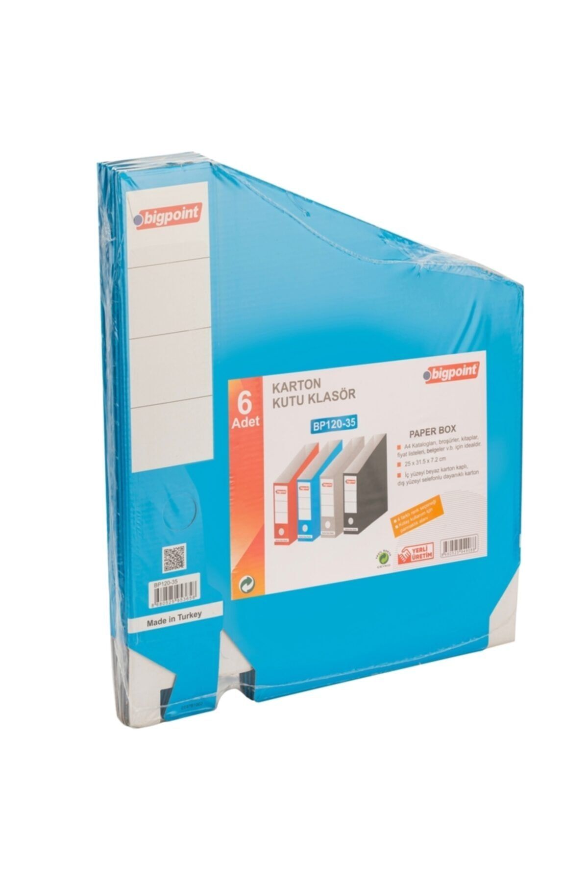 Bigpoint Karton Kutu Klasör Mavi 6'lı Paket