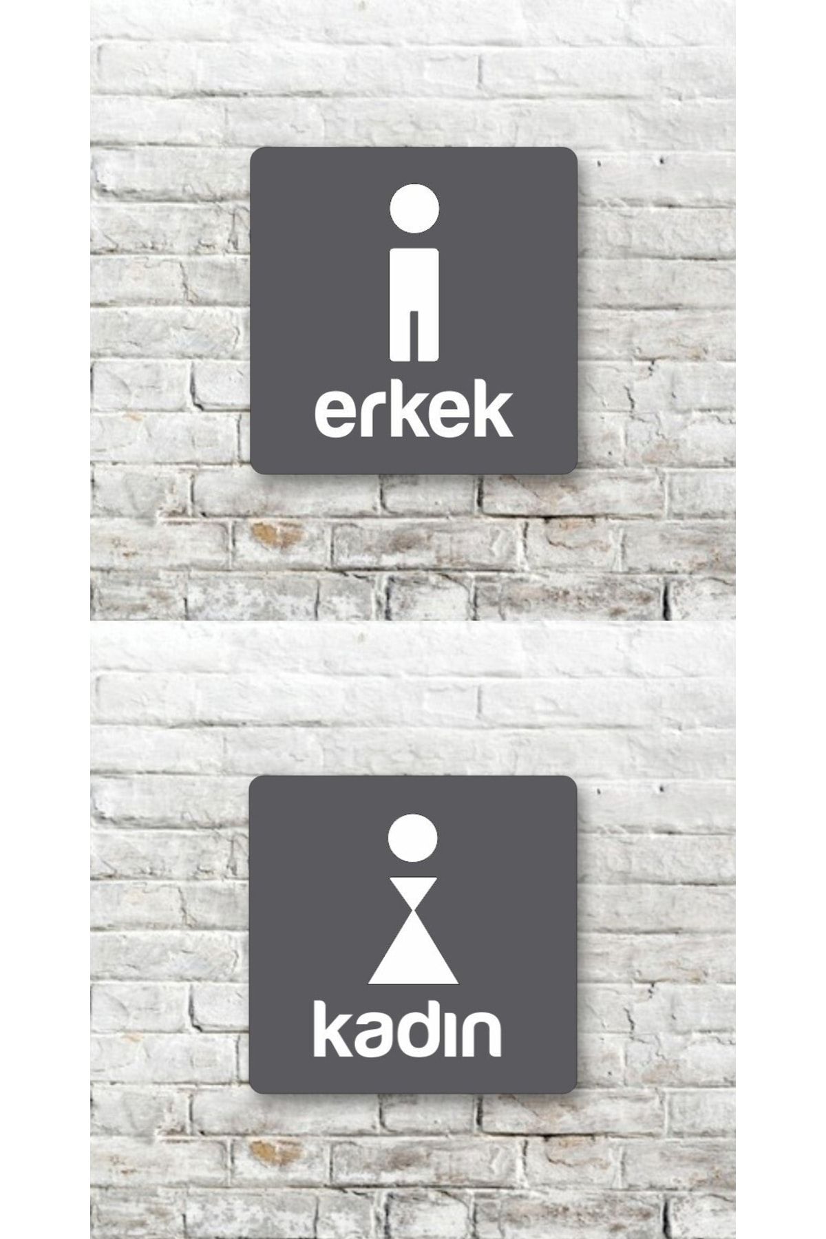 Fec Reklam Wc Tuvalet Pleksi Kapı Yönlendirme Kadın-erkek Tuvalet Levhası Wc Yönlendirme Tabelası Duvar Levhası