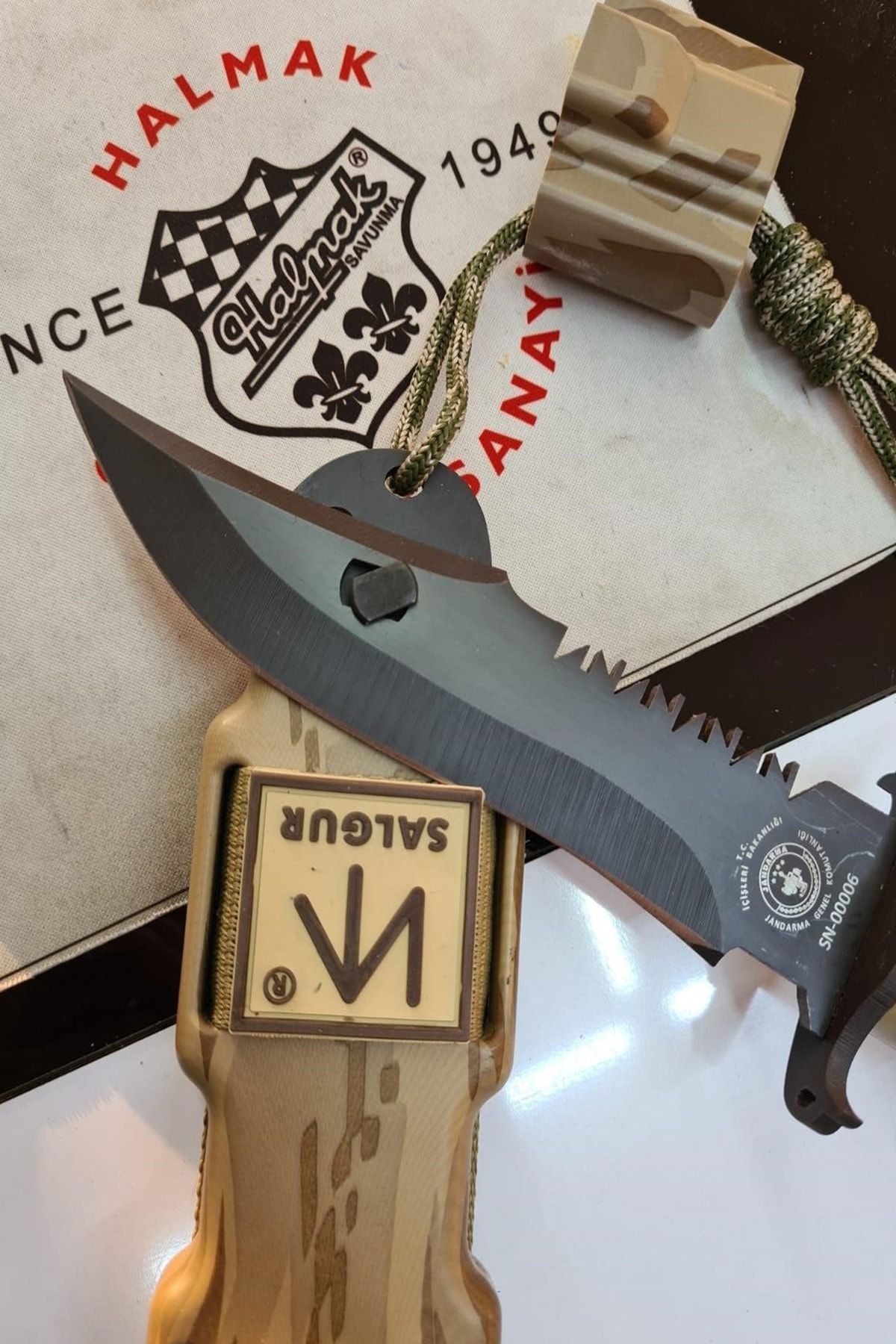 Halmak Outdoor Bıçak Mutfak Bıçak Komando Rambo Kamp Av Bıçak Çakı Kılıflı Salgur