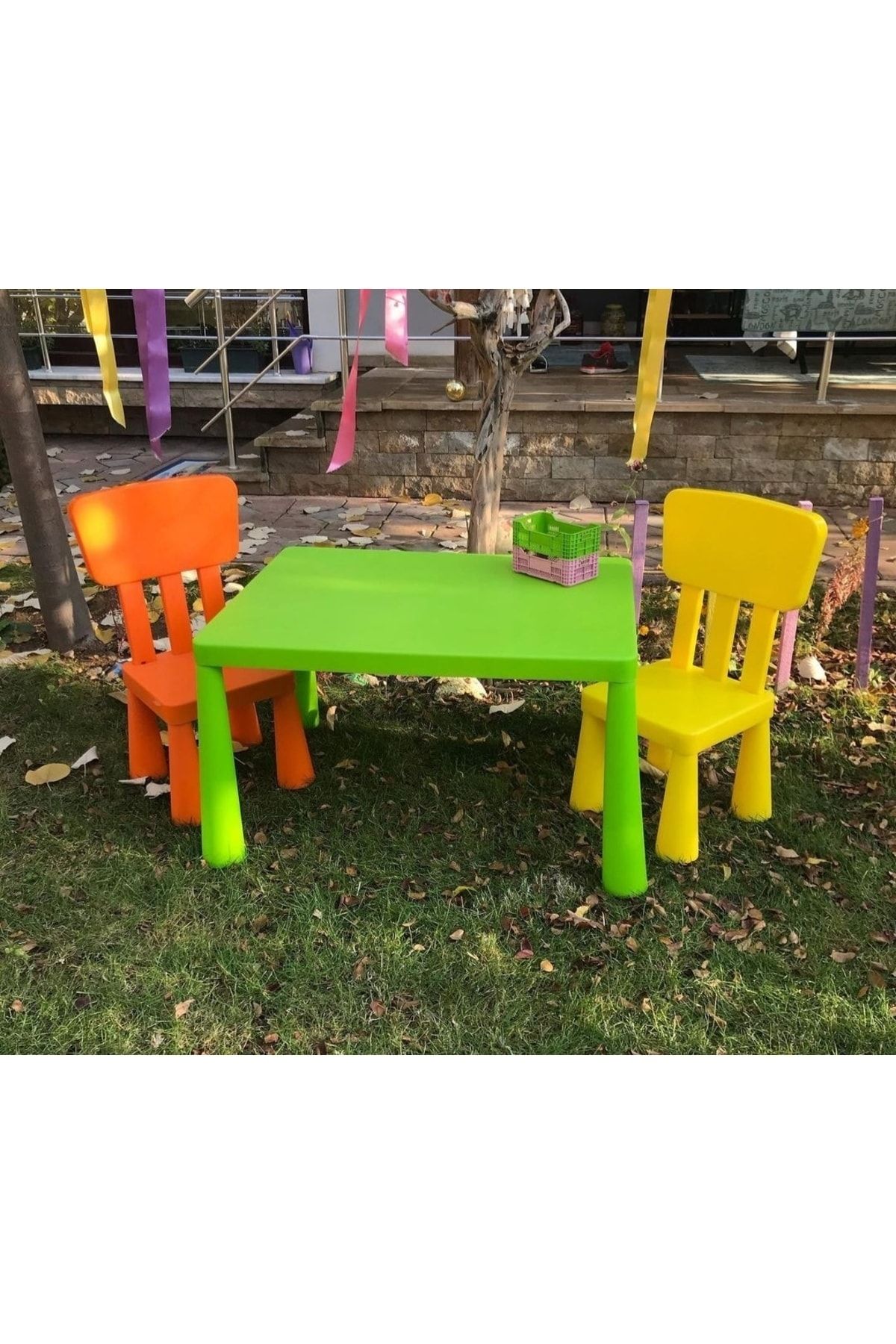 zengi plastik Yeşil Mammut Çocuk Masası Ve 2 Sandalye