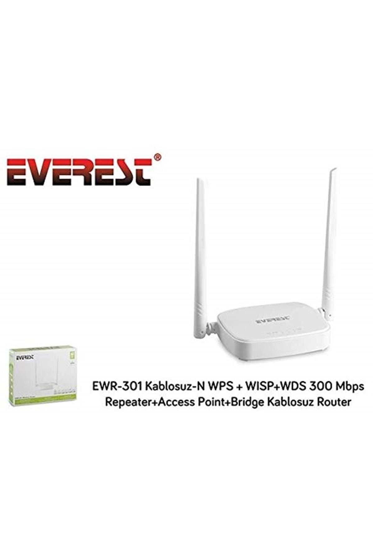 Everest Ewr-301 Kablosuz-n Wps + Wisp+wds 300 Mbps Repeater+access Point+bridge Kablosuz Router