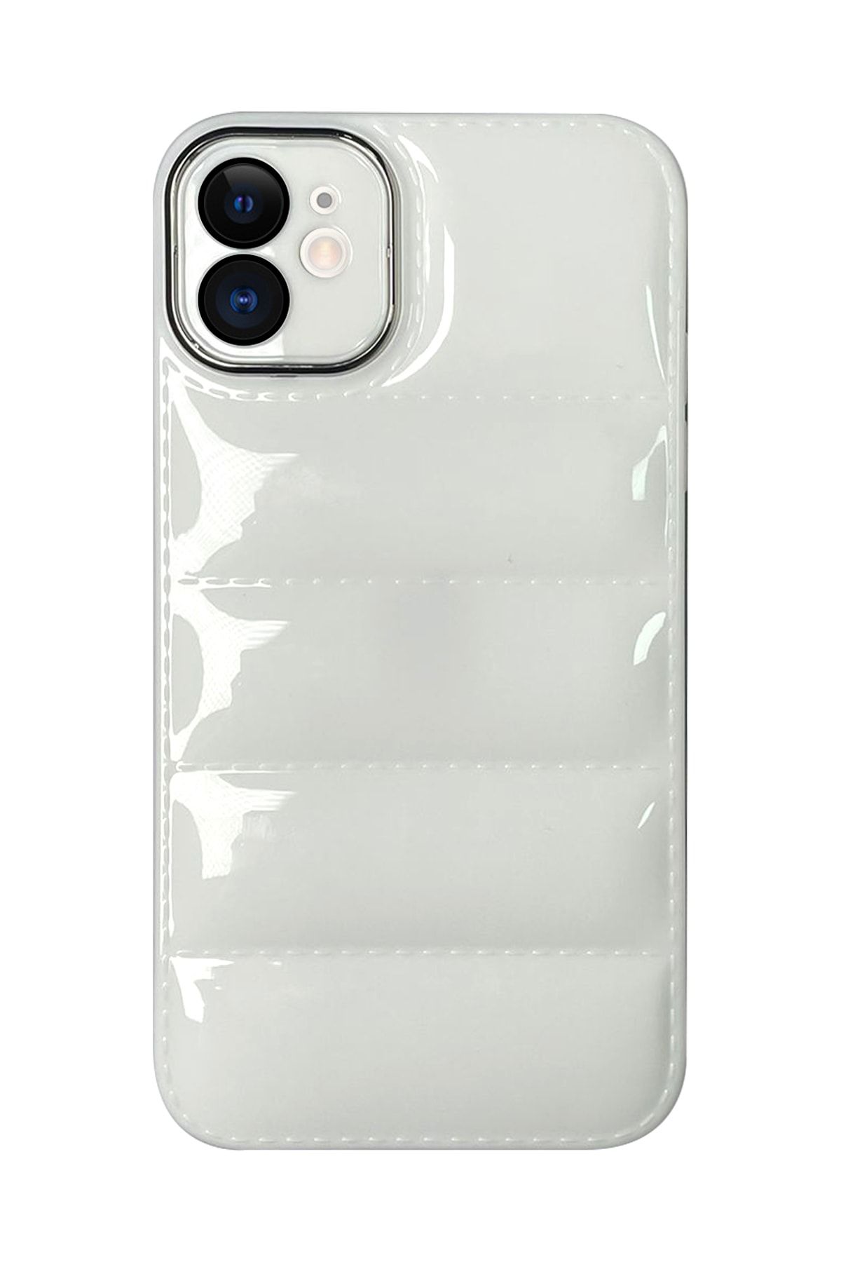 shoptocase Iphone 11 Uyumlu Lens Korumalı Parlak Puffer Şişme Telefon Kılıfı