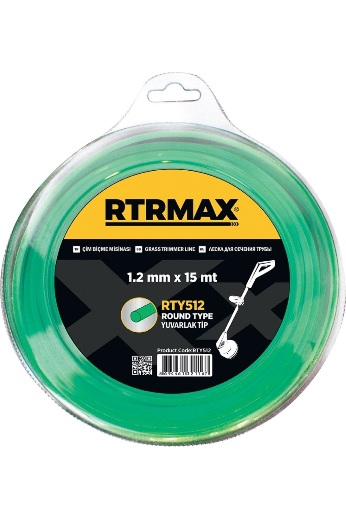 Rtrmax Rty512 Tırpan Misinası Yeşil 1,2mm*15mt