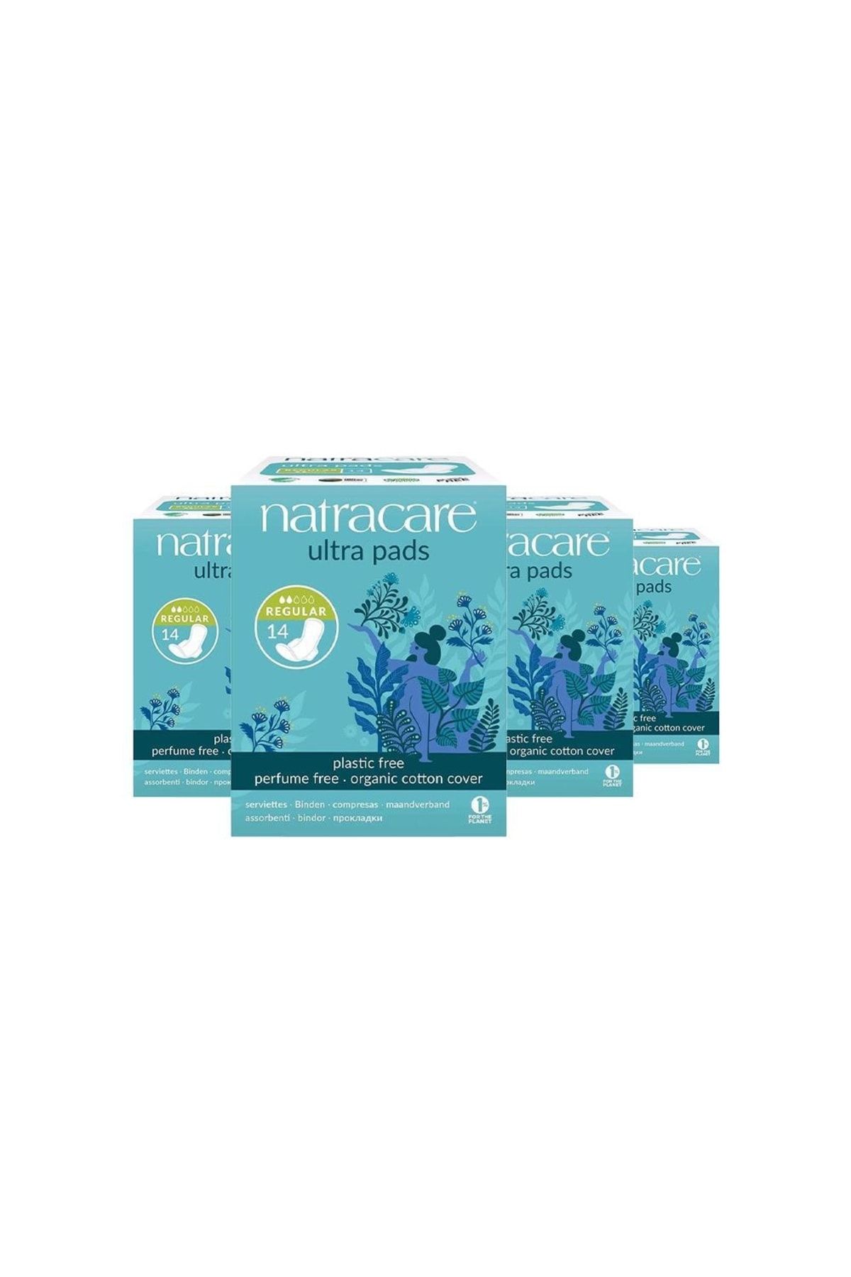 Natracare Organic Cotton Cover Ultra Pads 14 Adet X 4