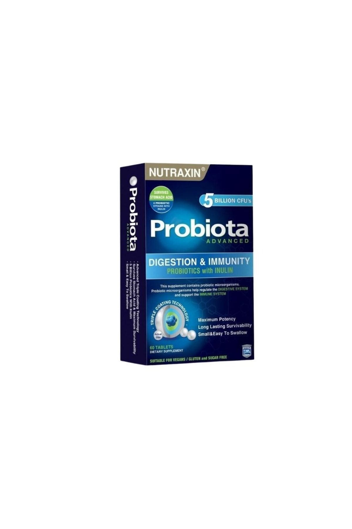 Nutraxin Probiota Advanced Probiyotik Kompleks Içeren Takviye Edici Gıda 60 Tablet
