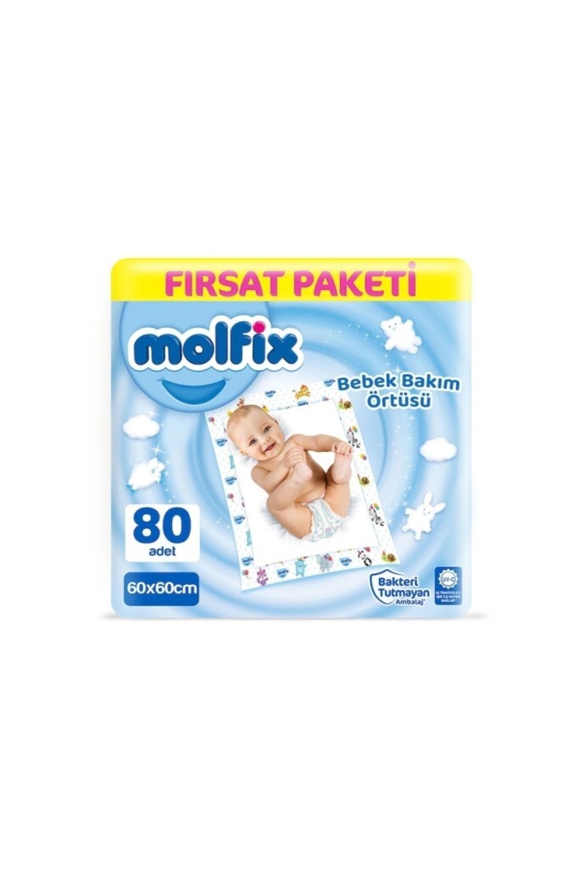 Molfix Bebek Bakım Örtüsü 60 X 60 Cm Fırsat Paketi 80 Adet