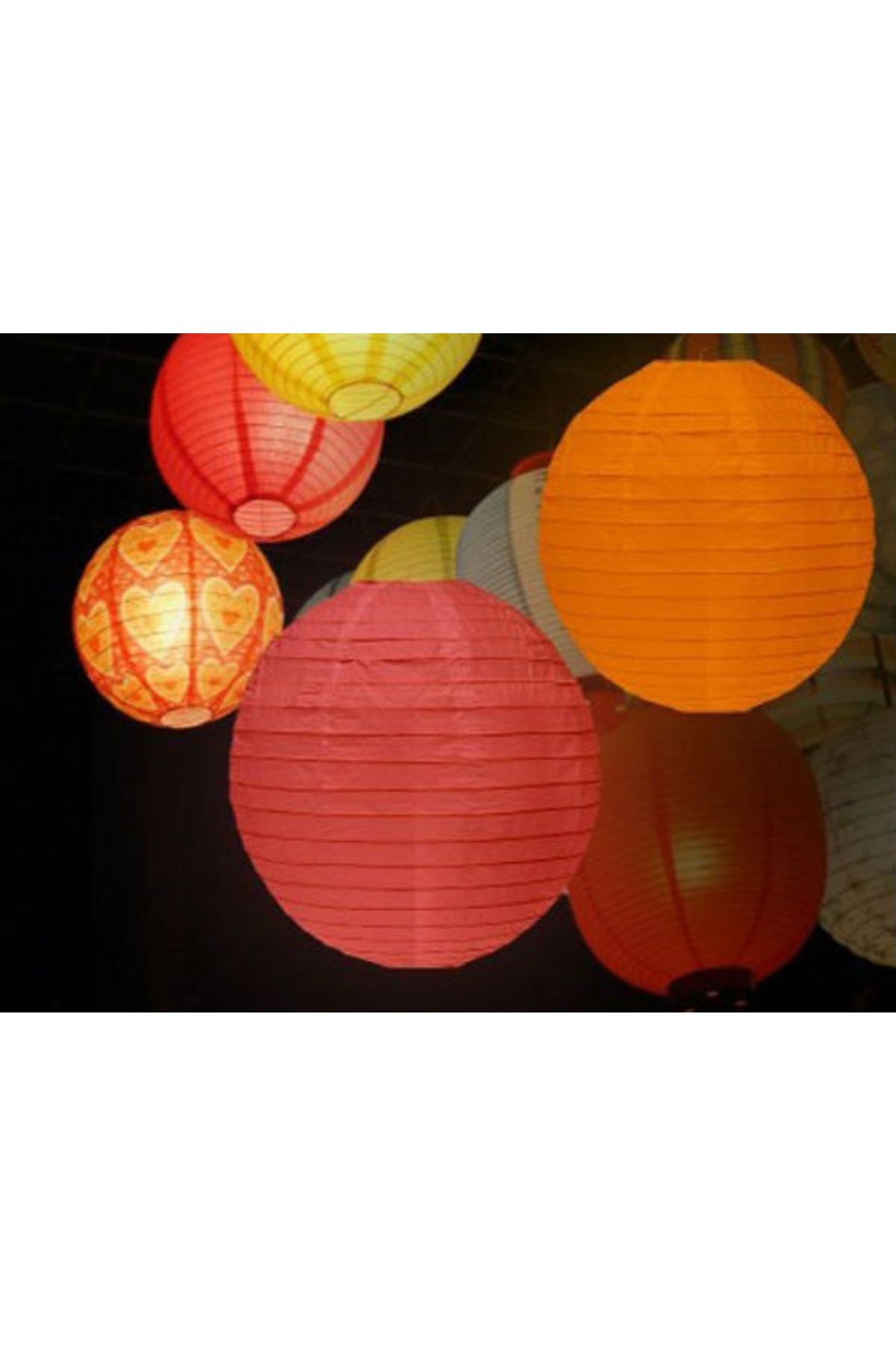 Piİthalat Dekoratif Çin Feneri - Kağıt Lamba - Yeşil