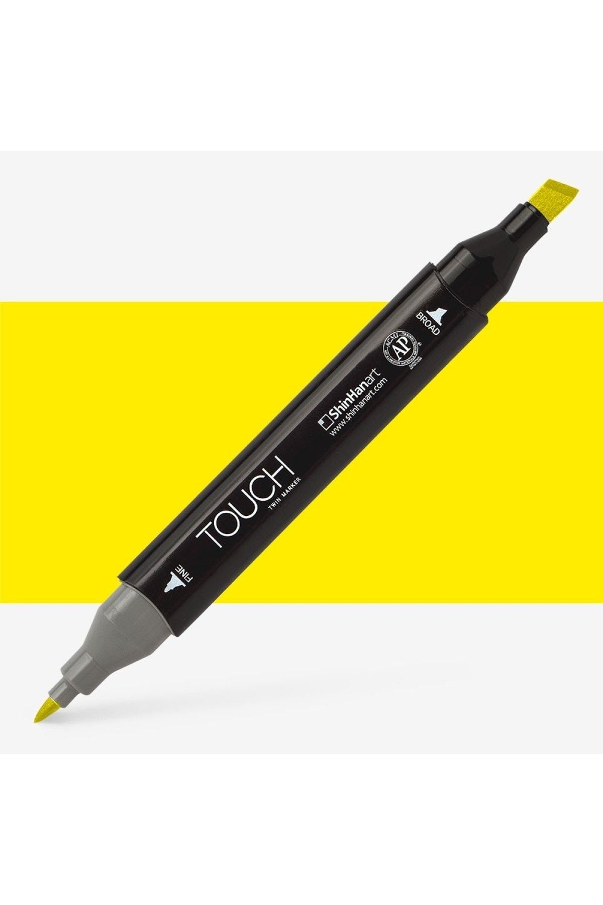 Shinhan Art Touch Twin Marker Pen : Çift Uçlu Marker Kalemi : Prımary Yellow : Y221
