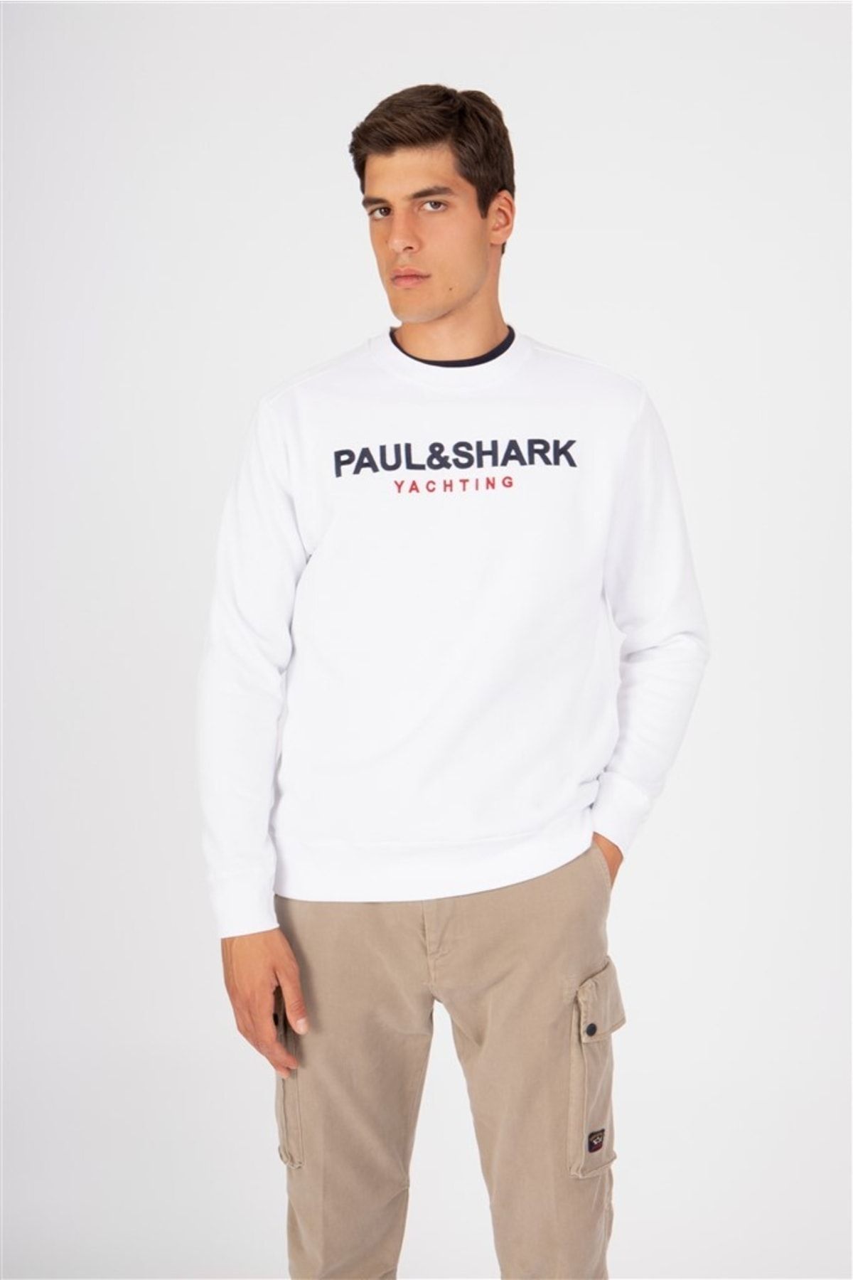 Paul&Shark Men's Knıtted Sweatshırt C.w. Cotton