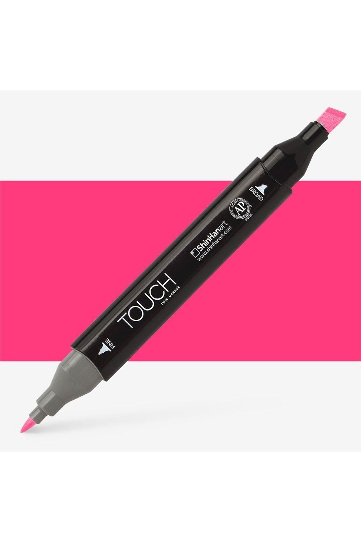 Shinhan Art Touch Twin Marker Pen : Çift Uçlu Marker Kalemi : Prımary Magenta : Rp291