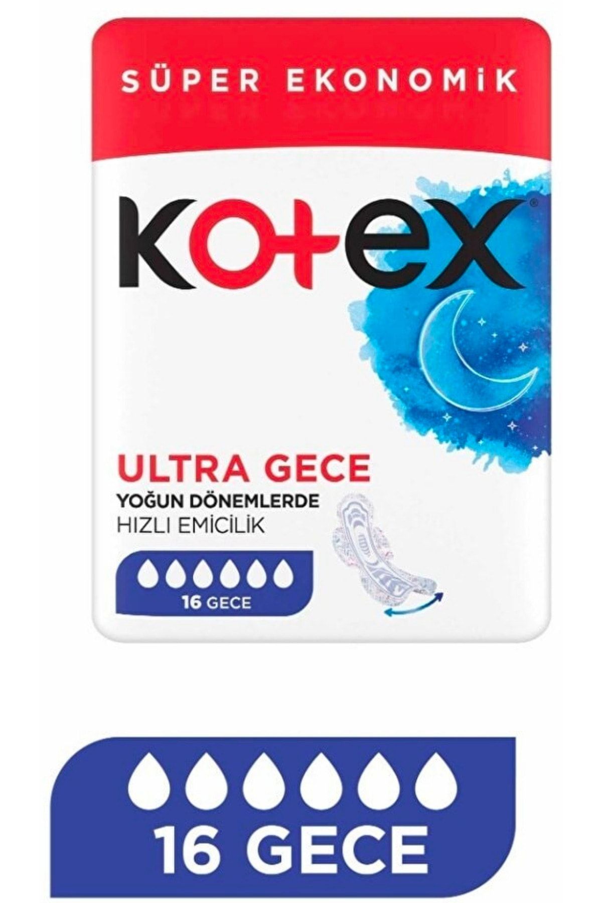 Kotex Ped Ultra Gece Quadro Süper Eko 16'lı 1 Adet