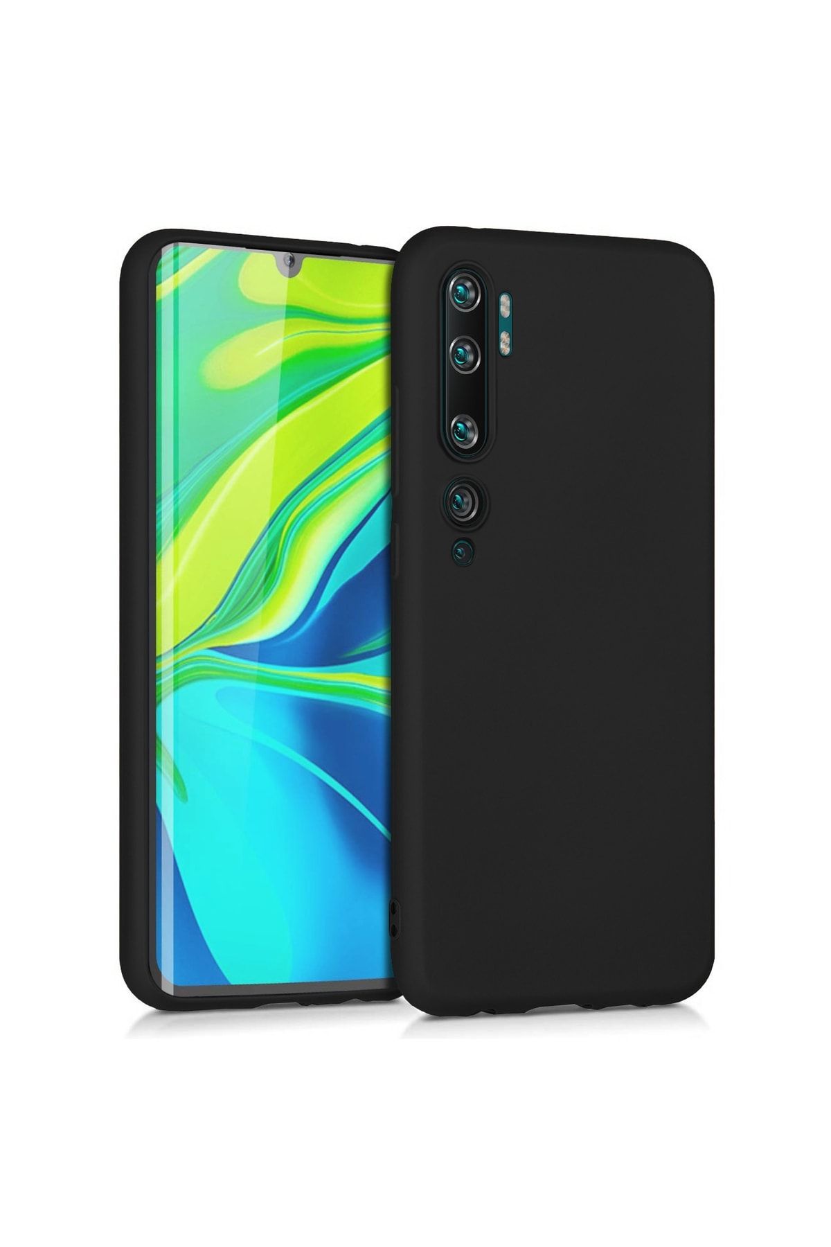 Microsonic Matte Silicone Xiaomi Mi Note 10 Kılıf Siyah