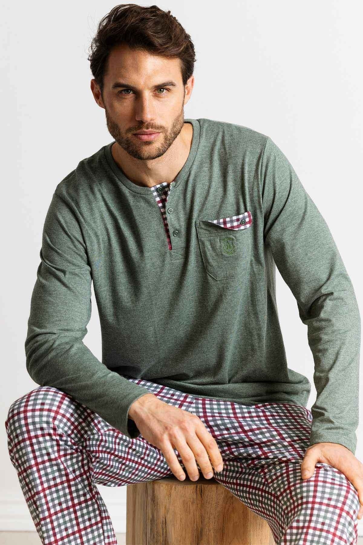 AYYILDIZ 56581 Erkek Yeşil Pijama Takımı