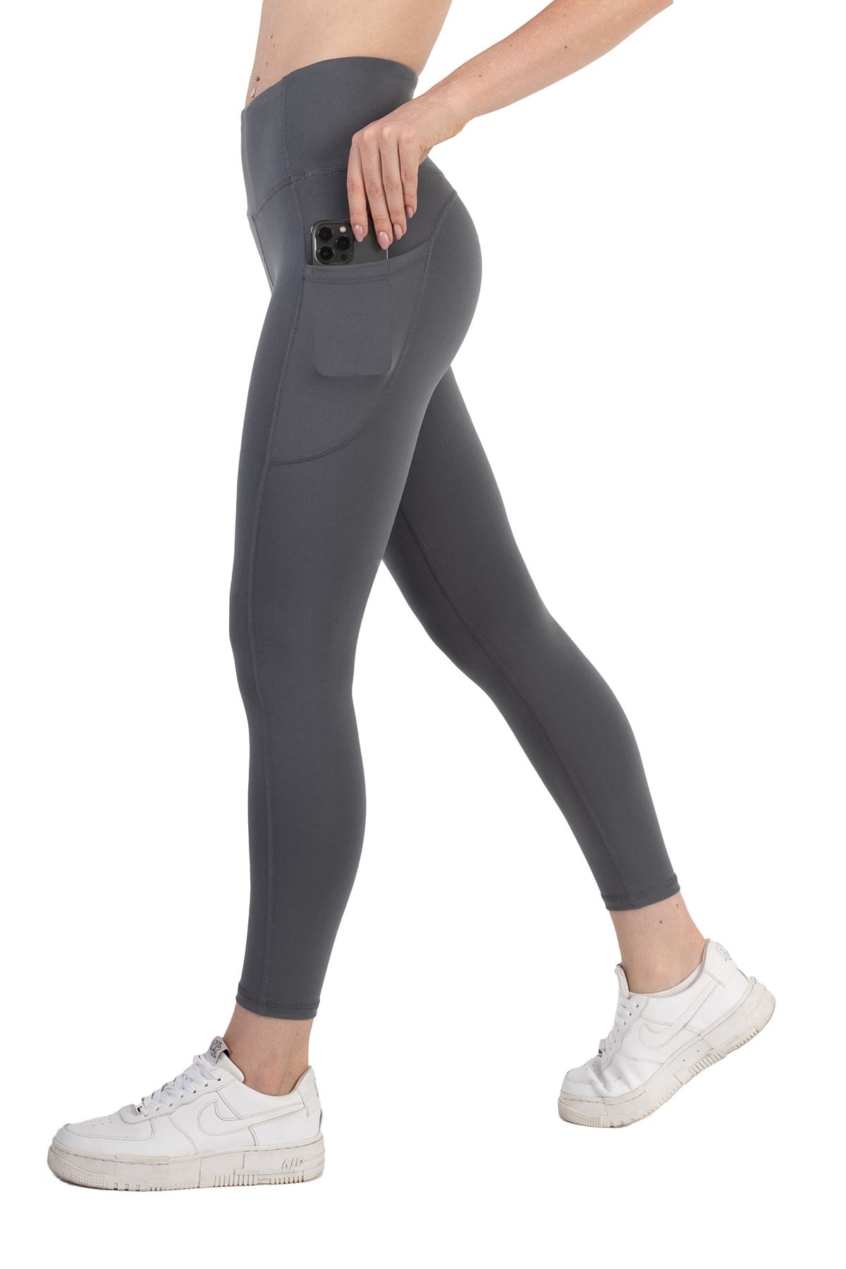Novamour Ultra Yumuşak Yüksek Bel 3 Cepli Toparlayıcı Push Up Iç Göstermez Egzersiz Yoga Kadın Taytı
