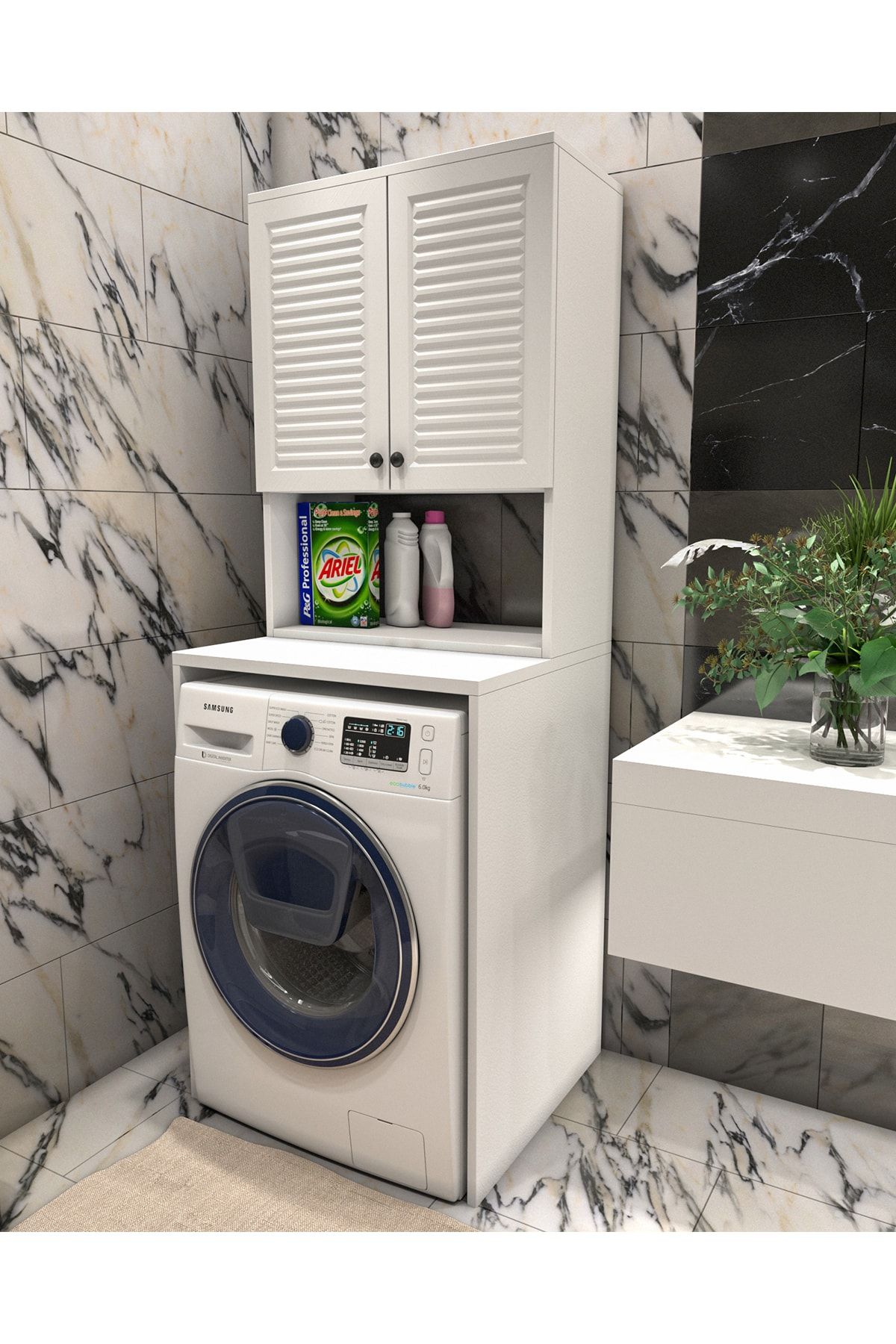 Yıldız elegance Banyo Dolabı Çamaşır Makinesi Dolabı Luxe