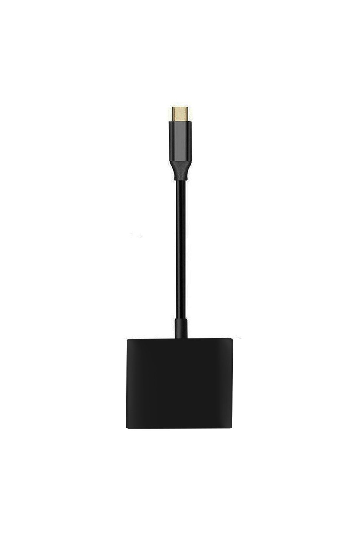 Microsonic Type-c To Hdtv Multi-adapter 3 In 1 Hdmı & Usb & Type-c Macbook Kablo Adaptör Siyah