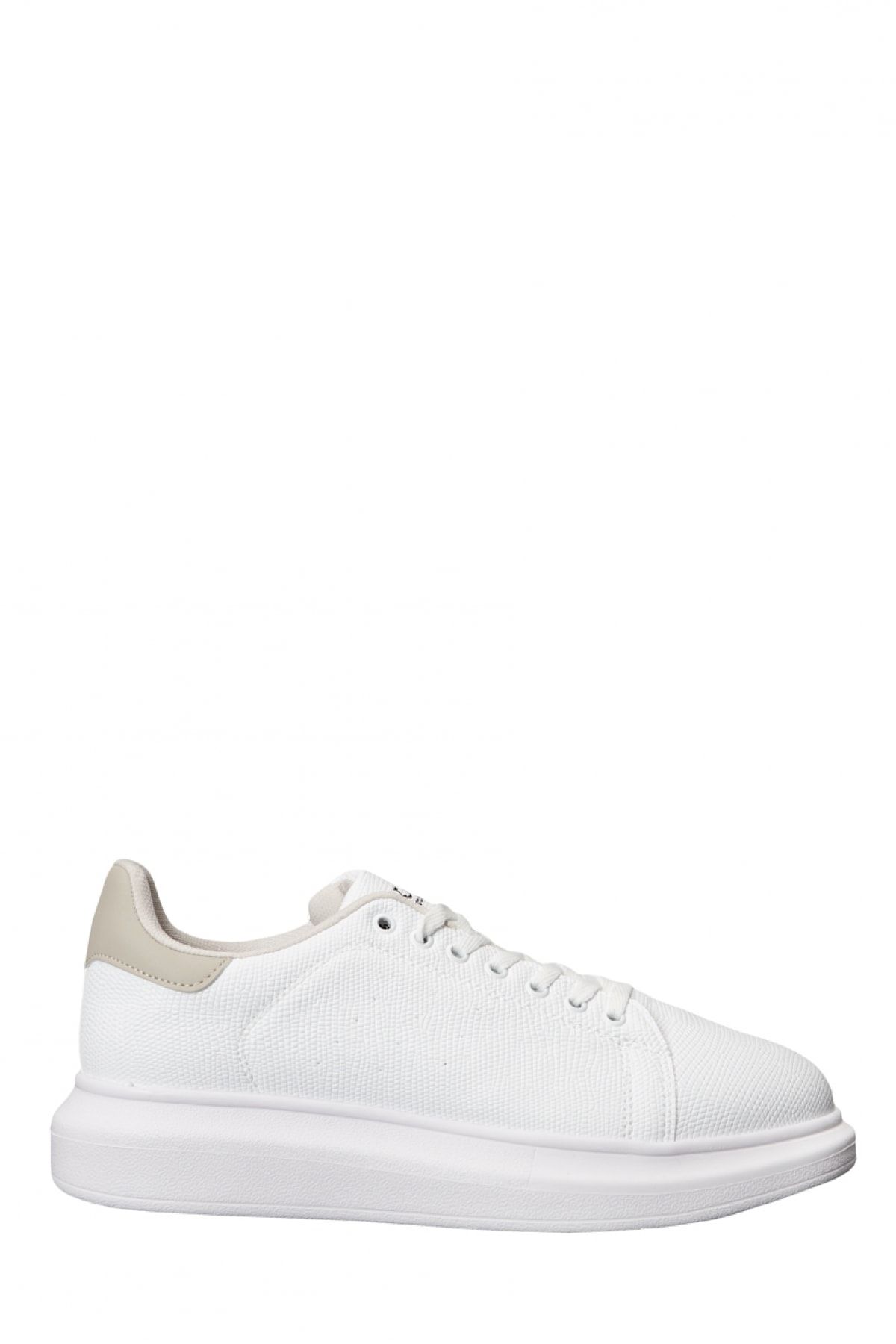AC&Co / Altınyıldız Classics Erkek Beyaz-Bej Casual Spor Sneaker Ayakkabı
