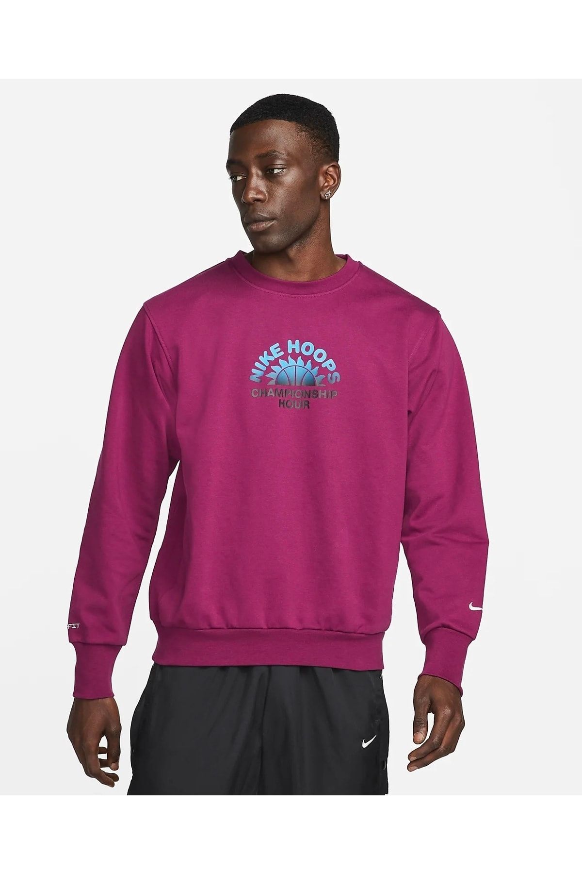 Nike Standard Issue Erkek Basketbol Crew Sweatshirt