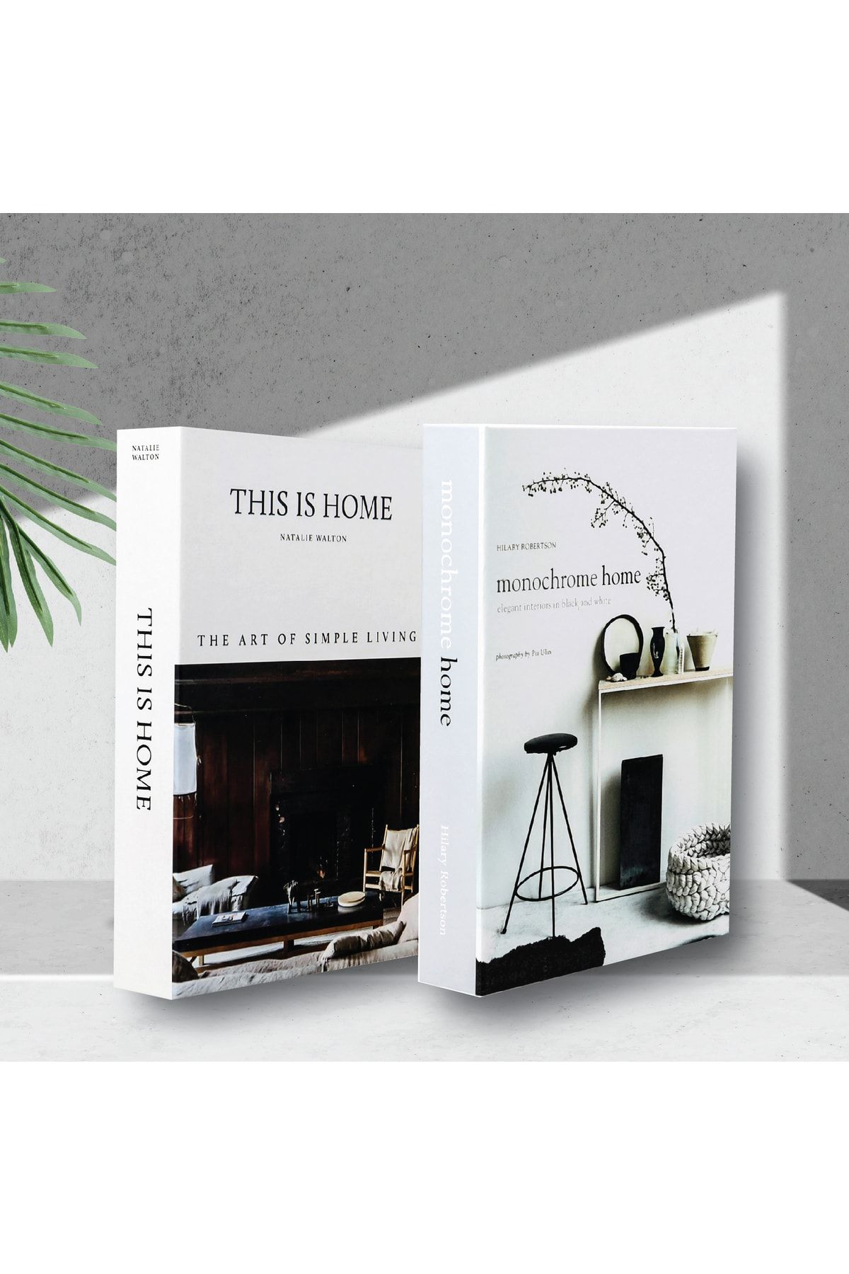 irayhomedecor 2'li This Is Home & Mono Dekoratif Kitap Kutu