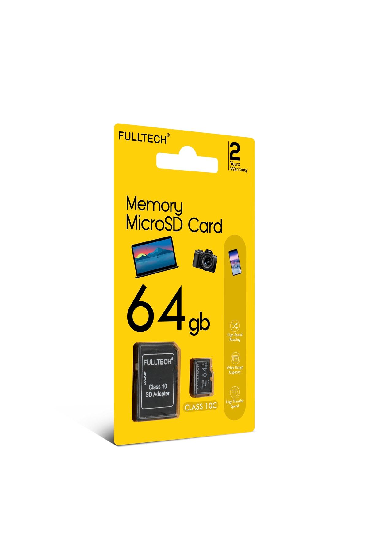 Fulltech Fd3 64 Gb Class 10 Micro Sd Siyah Hafıza Kartı One Size Adaptör Dahil- Micro Sd Kart