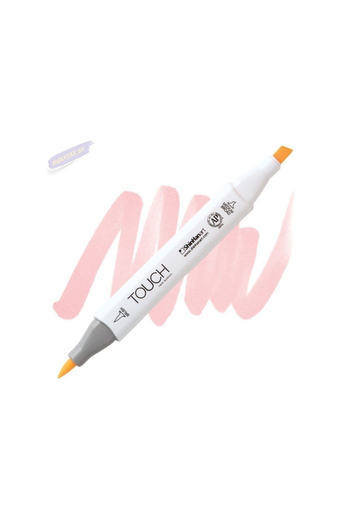Shinhan Art Touch Twın Brush Pen : Çift Taraflı Marker : R28 Fruit Pink