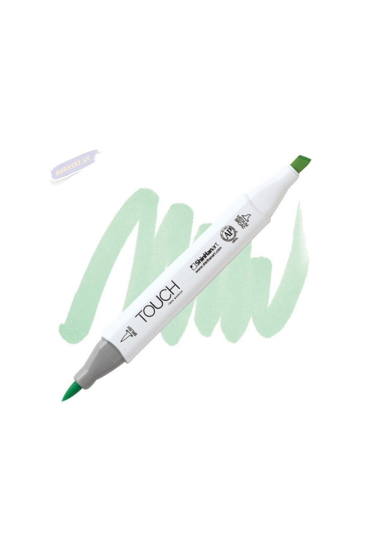 Shinhan Art Touch Twın Brush Pen : Çift Taraflı Marker : Gy167 Pale Green Light