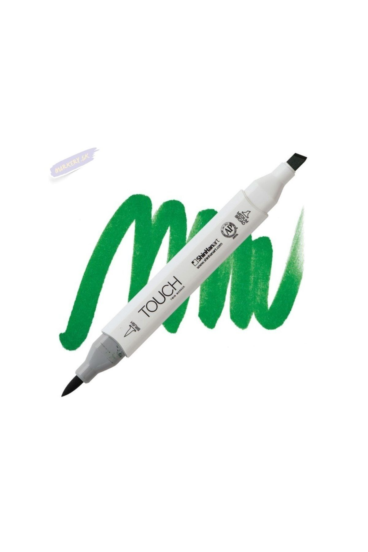 Shinhan Art Touch Twın Brush Pen : Çift Taraflı Marker : G243 Green Deep