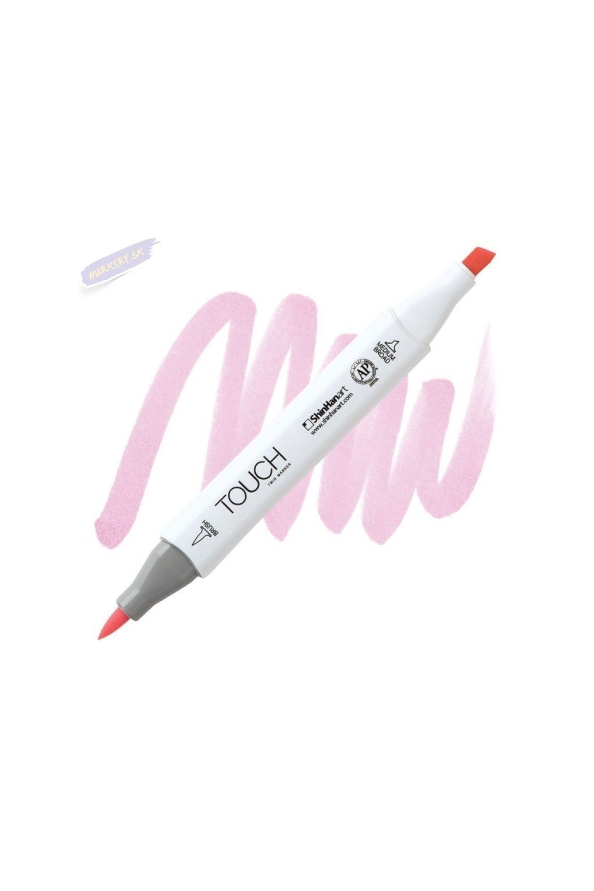 Shinhan Art Touch Twın Brush Pen : Çift Taraflı Marker : Rp137 Medium Pink