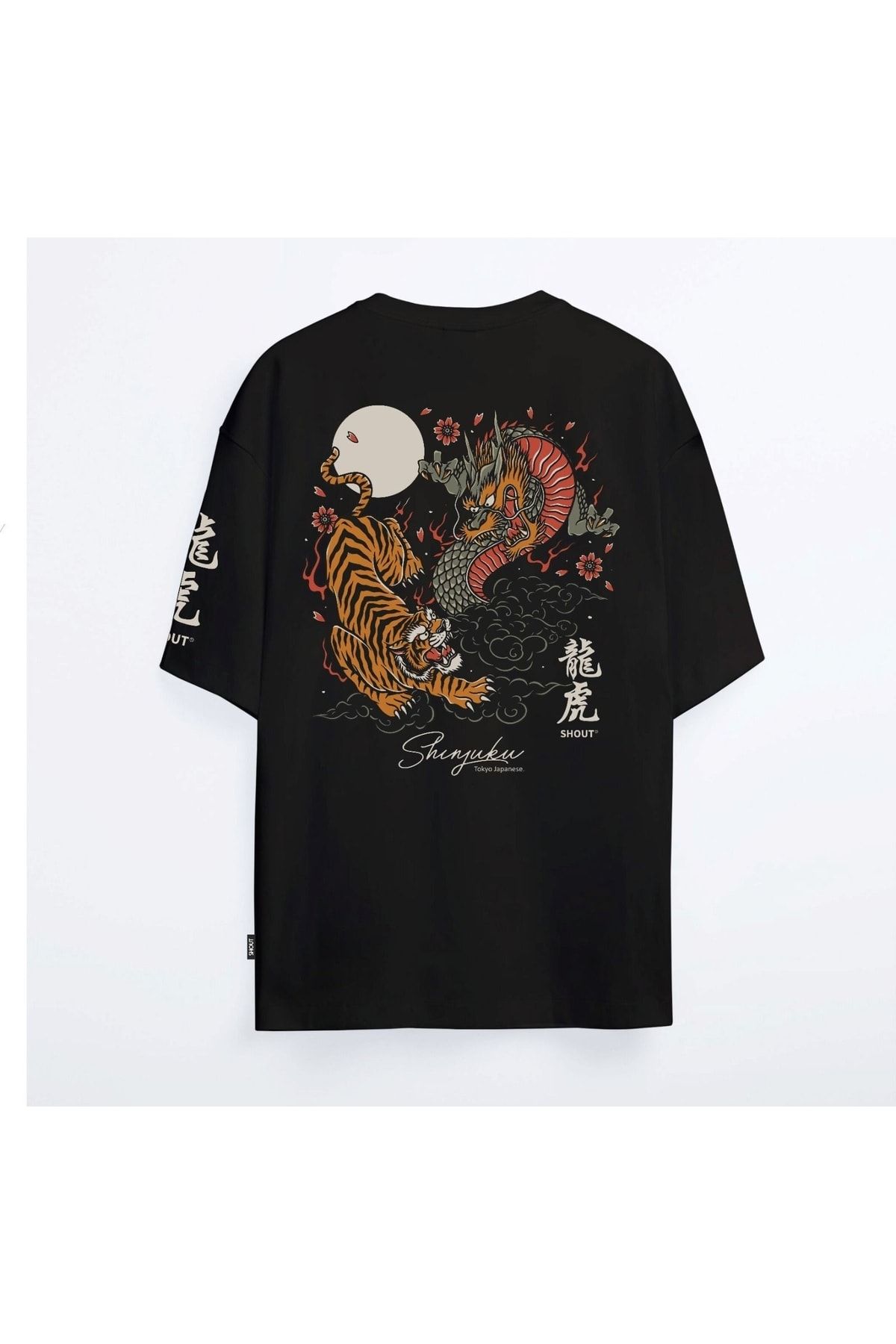Shout Oversize Tokyo Shinjuku Tiger Vs Dragon Unisex T-shirt