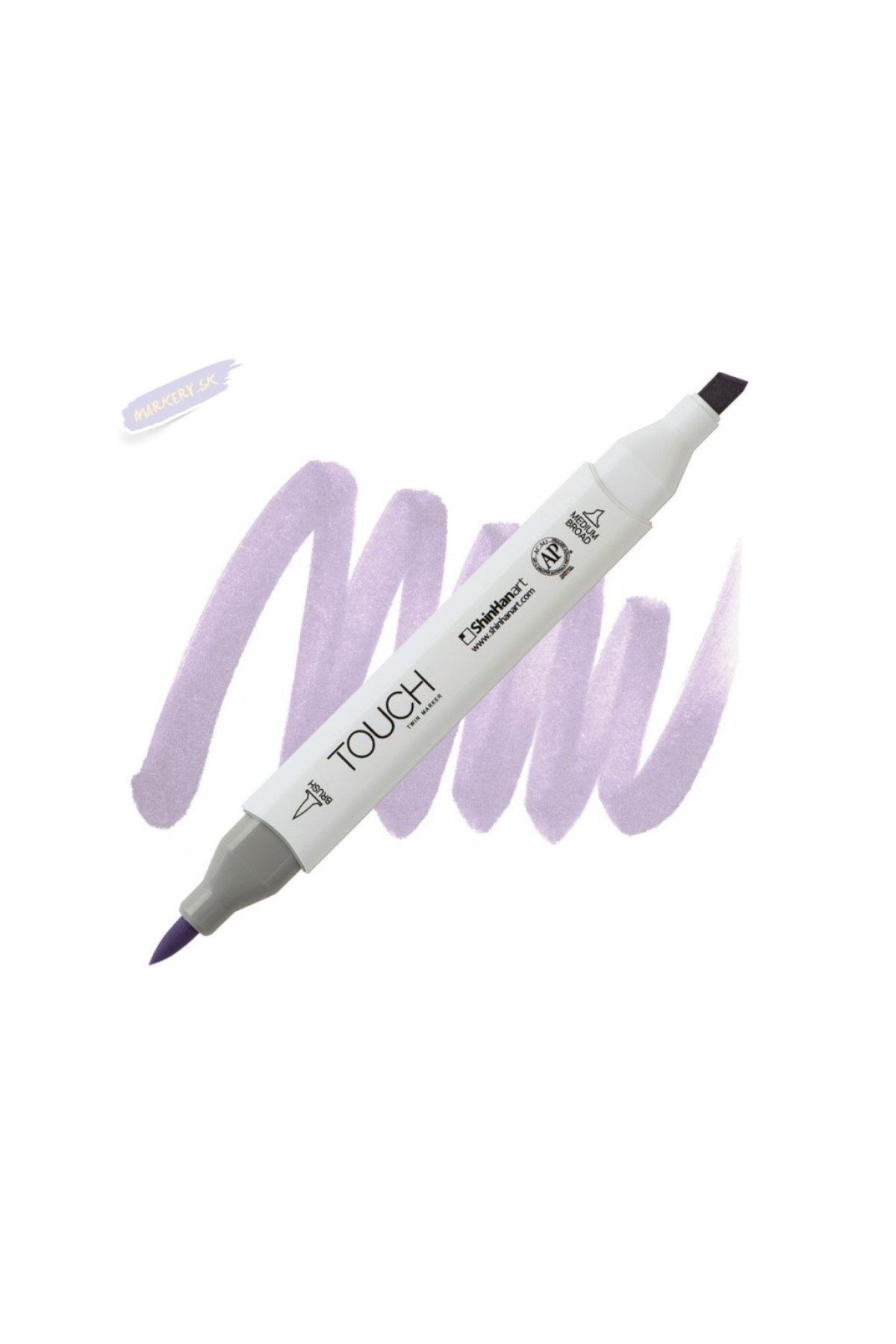 Shinhan Art Touch Twın Brush Pen : Çift Taraflı Marker : P145 Pale Lavender