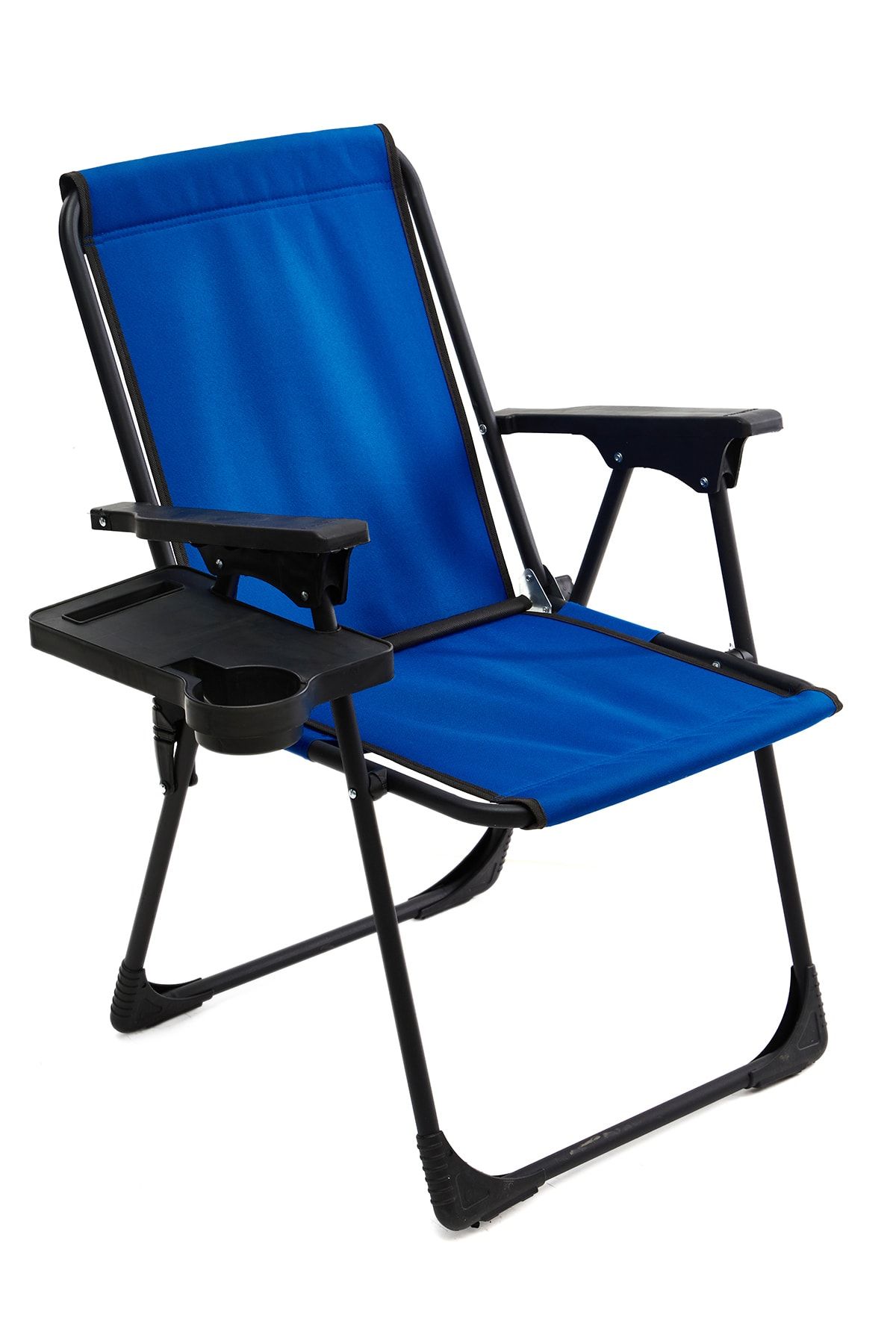 moniev Natura Kamp Sandalyesi Katlanır Piknik Sandalye Dikdörtgen Bardaklıklı Mavi