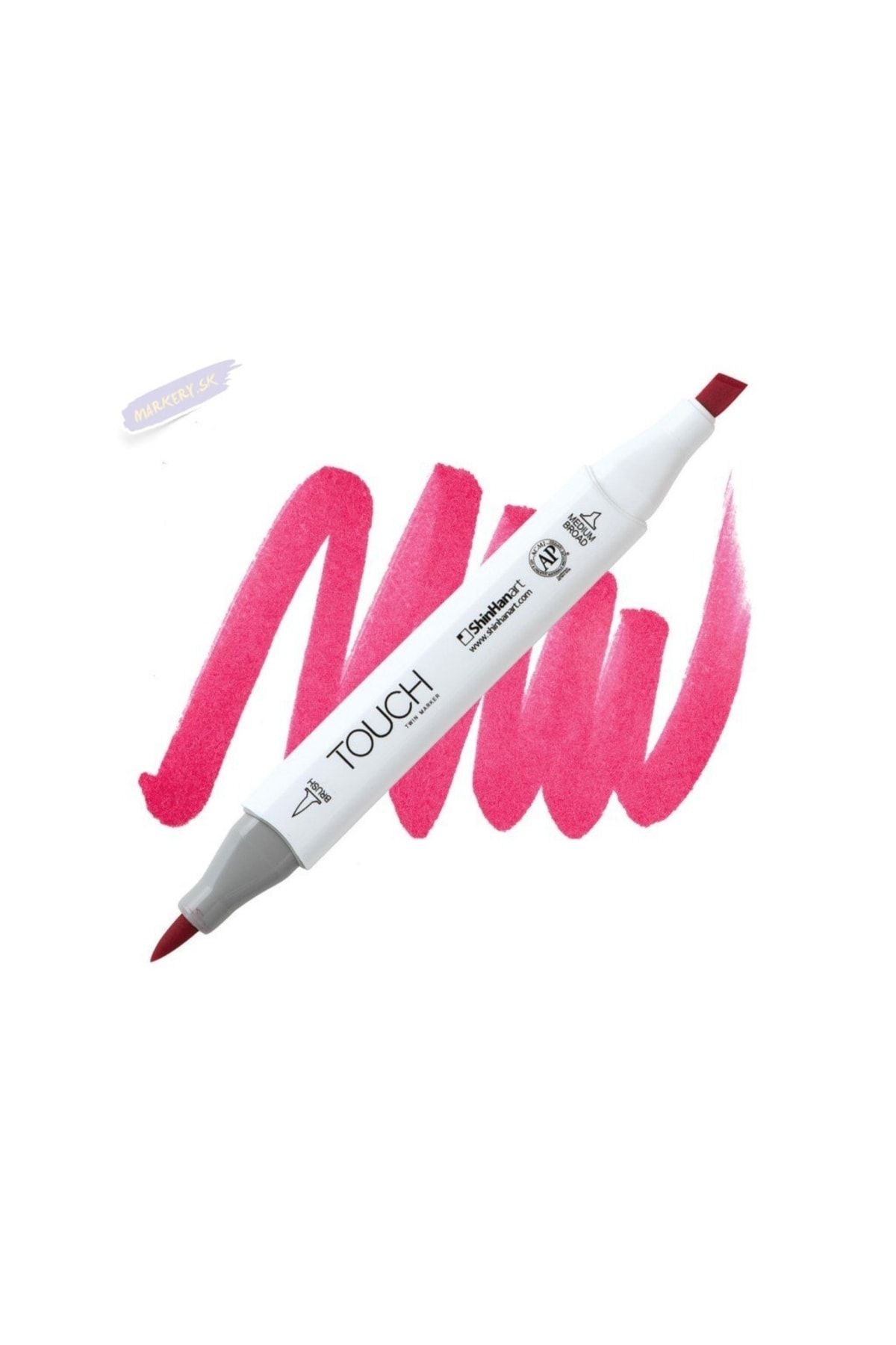 Shinhan Art Touch Twın Brush Pen : Çift Taraflı Marker : Cp5 Cherry Pink