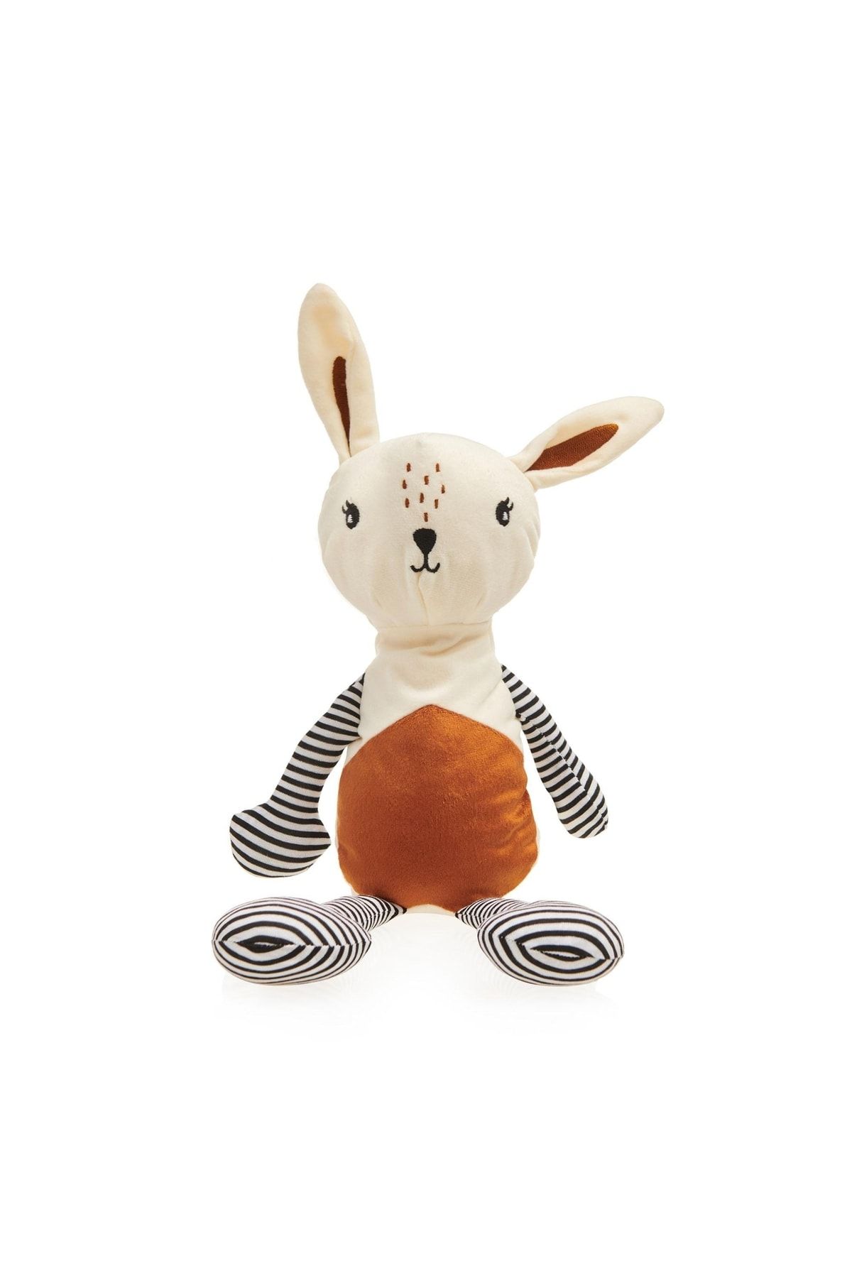 SHIVA Gift&More Sevimli Tavşan Rabbit Figürlü Yastık - Krem - 30x16 Cm Uyku Ve Oyun Arkadaşı Peluş Oyuncak