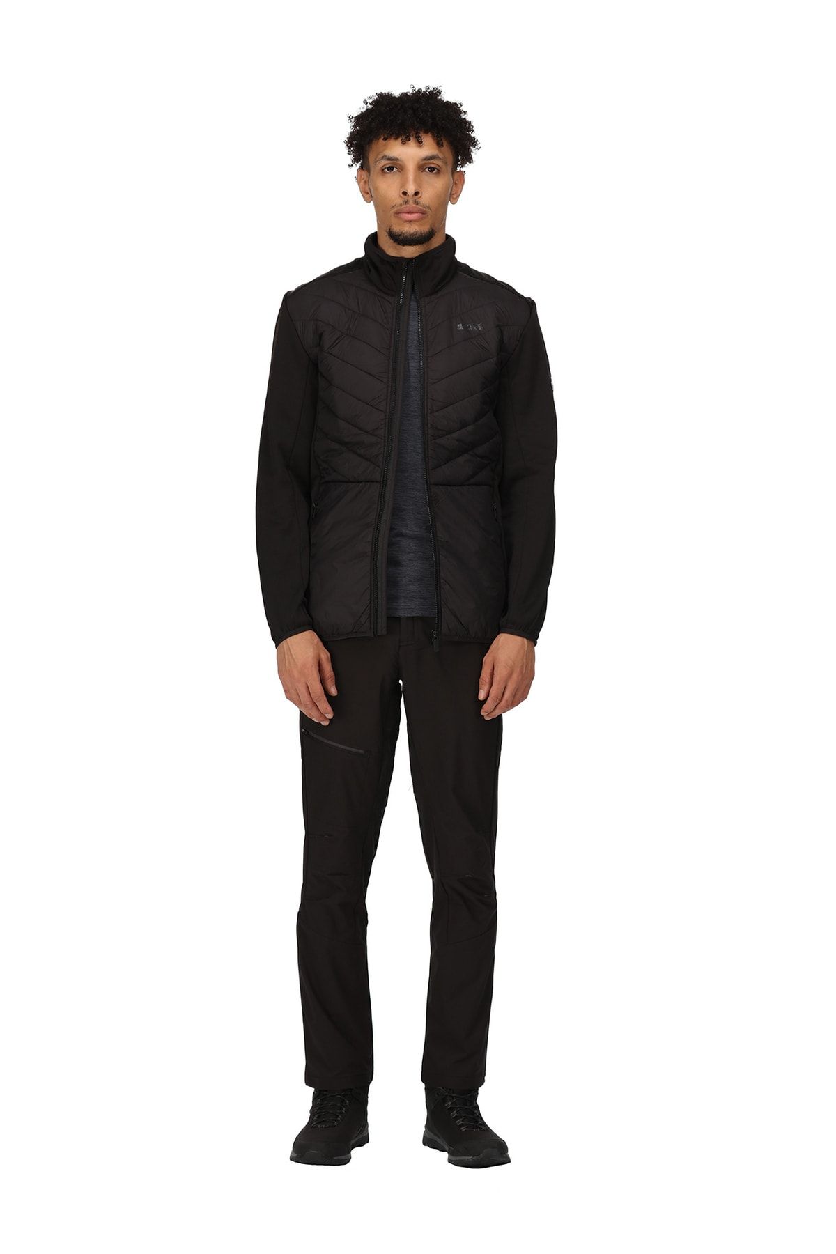 Regatta Siyah Erkek Zip Ceket Rmn205 Clumberııı Hybrid Zip Ceket